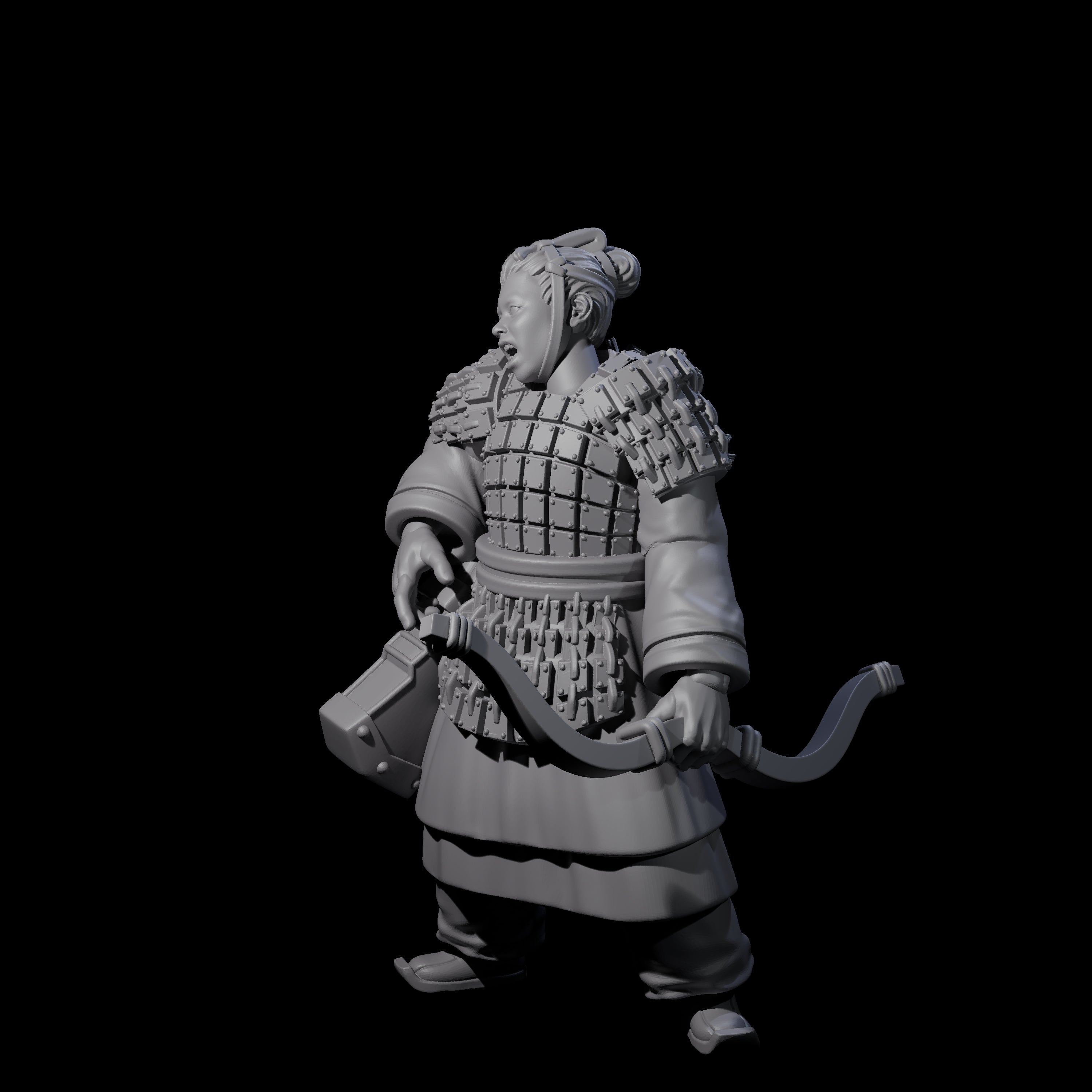 Chinese Dead Eye Terracotta Archer B Miniature for Dungeons and Dragons, Pathfinder or other TTRPGs