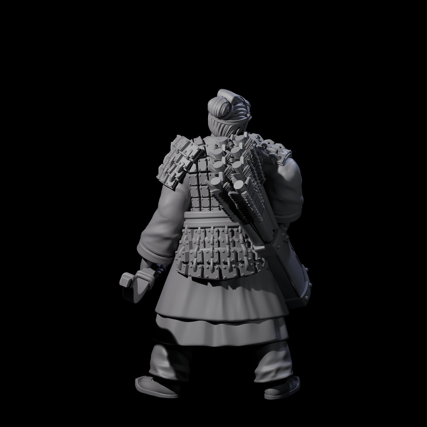 Chinese Dead Eye Terracotta Archer B Miniature for Dungeons and Dragons, Pathfinder or other TTRPGs