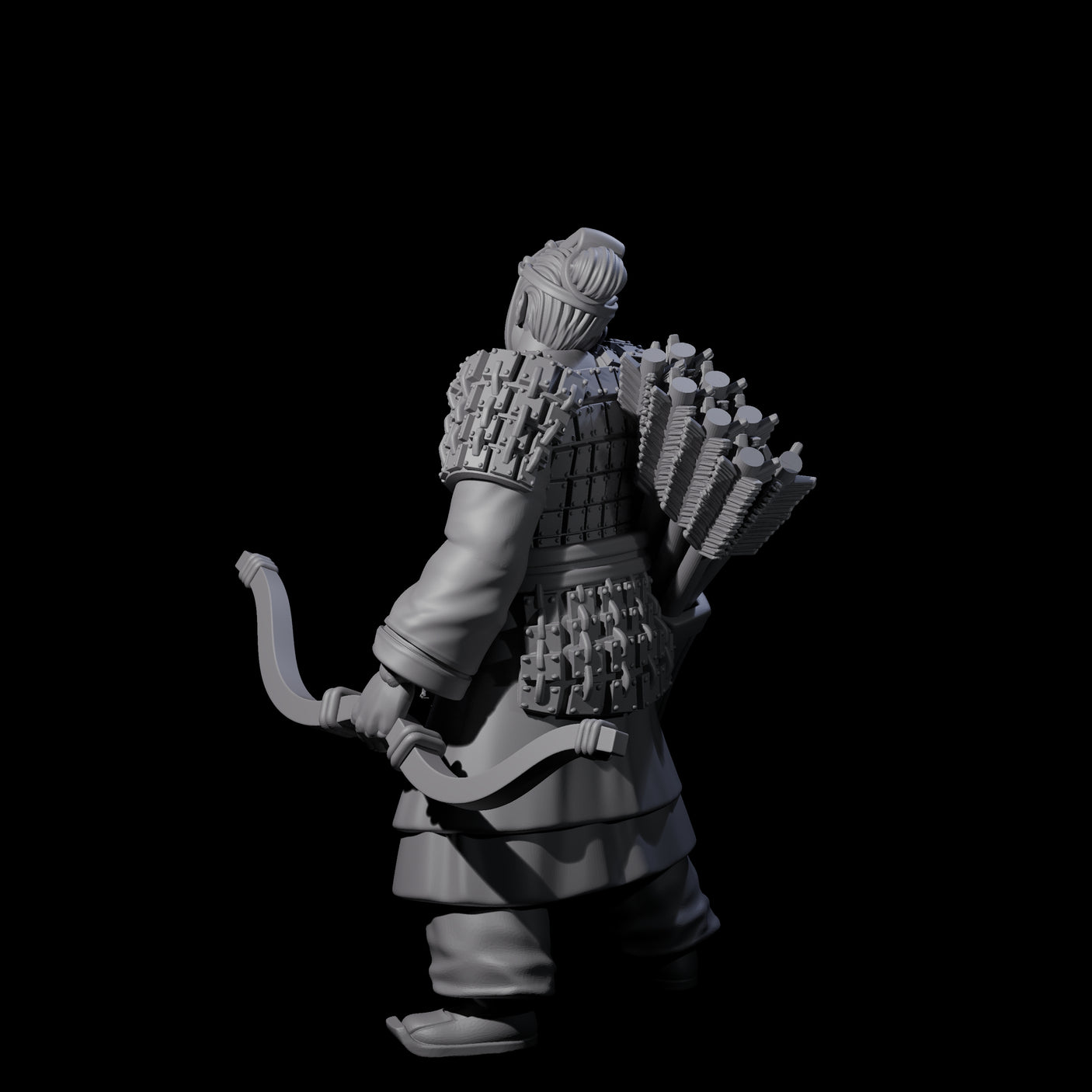 Chinese Dead Eye Terracotta Archer B Miniature for Dungeons and Dragons, Pathfinder or other TTRPGs