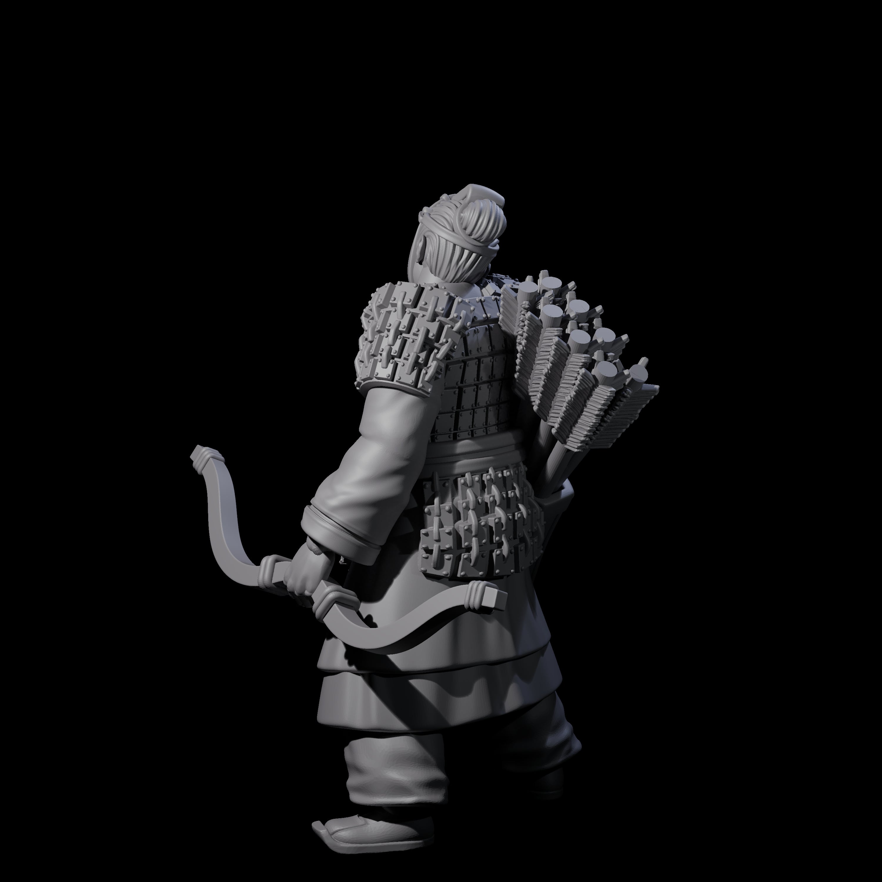 Chinese Dead Eye Terracotta Archer B Miniature for Dungeons and Dragons, Pathfinder or other TTRPGs