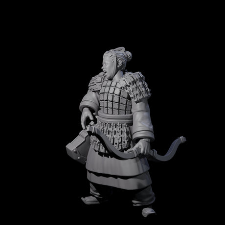Chinese Dead Eye Terracotta Archer B Miniature for Dungeons and Dragons, Pathfinder or other TTRPGs