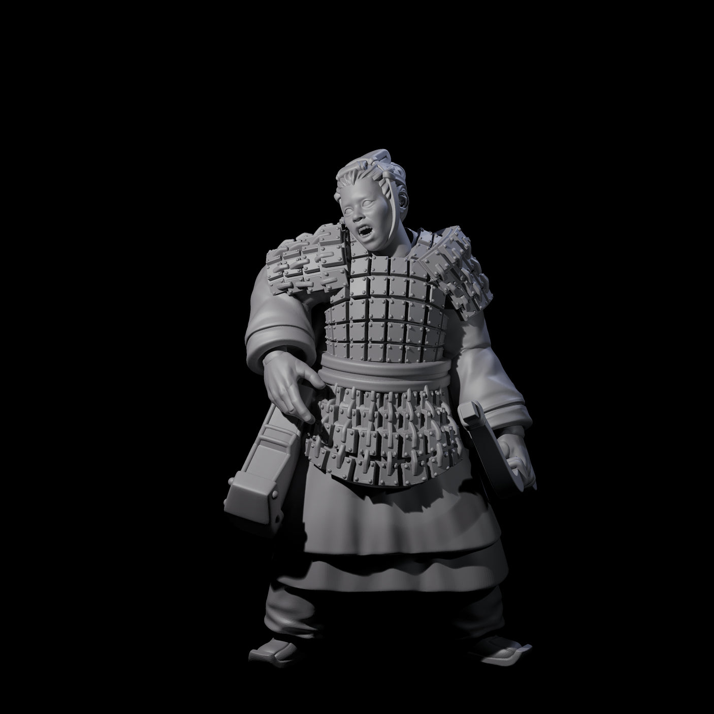 Chinese Dead Eye Terracotta Archer B Miniature for Dungeons and Dragons, Pathfinder or other TTRPGs