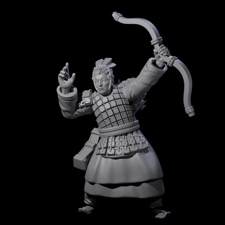 Chinese Dead Eye Terracotta Archer C Miniature for Dungeons and Dragons, Pathfinder or other TTRPGs