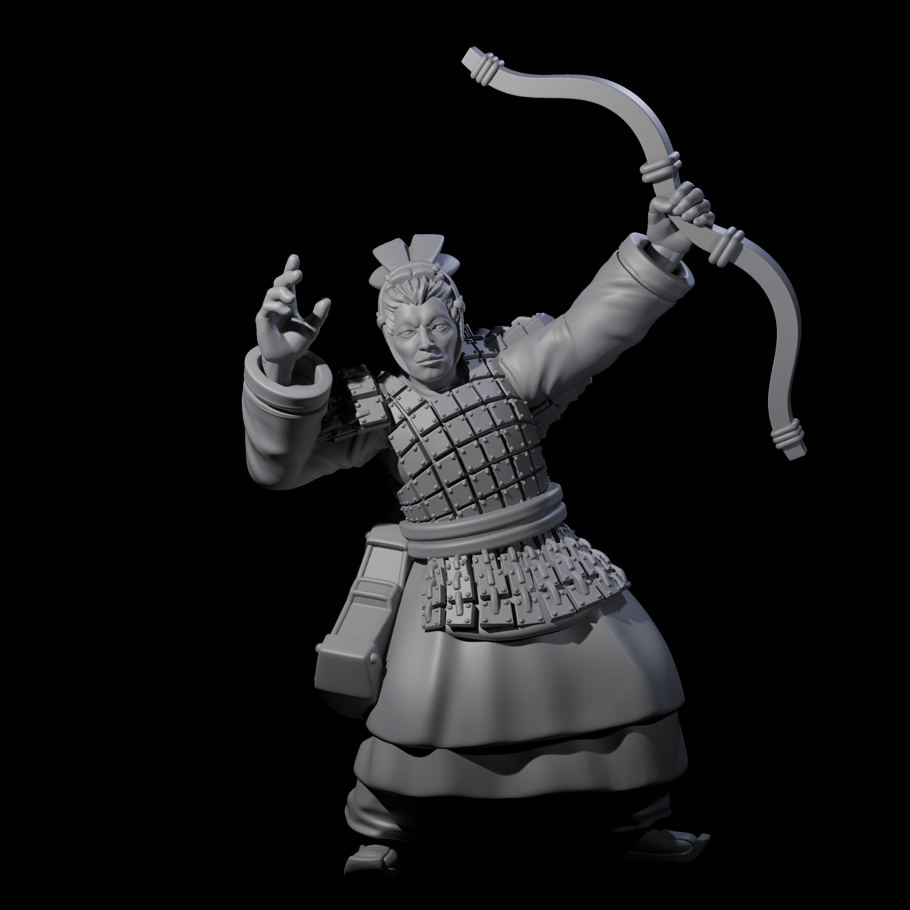 Chinese Dead Eye Terracotta Archer C Miniature for Dungeons and Dragons, Pathfinder or other TTRPGs