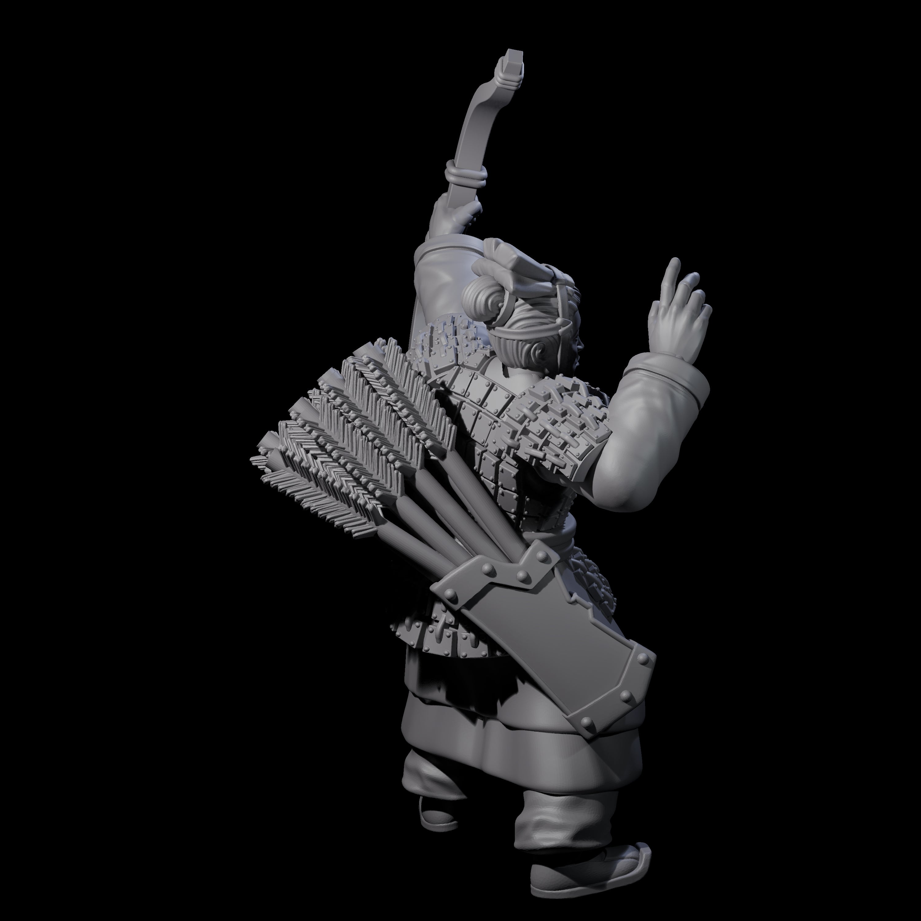 Chinese Dead Eye Terracotta Archer C Miniature for Dungeons and Dragons, Pathfinder or other TTRPGs