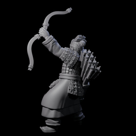Chinese Dead Eye Terracotta Archer C Miniature for Dungeons and Dragons, Pathfinder or other TTRPGs