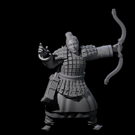 Chinese Dead Eye Terracotta Archer D Miniature for Dungeons and Dragons, Pathfinder or other TTRPGs