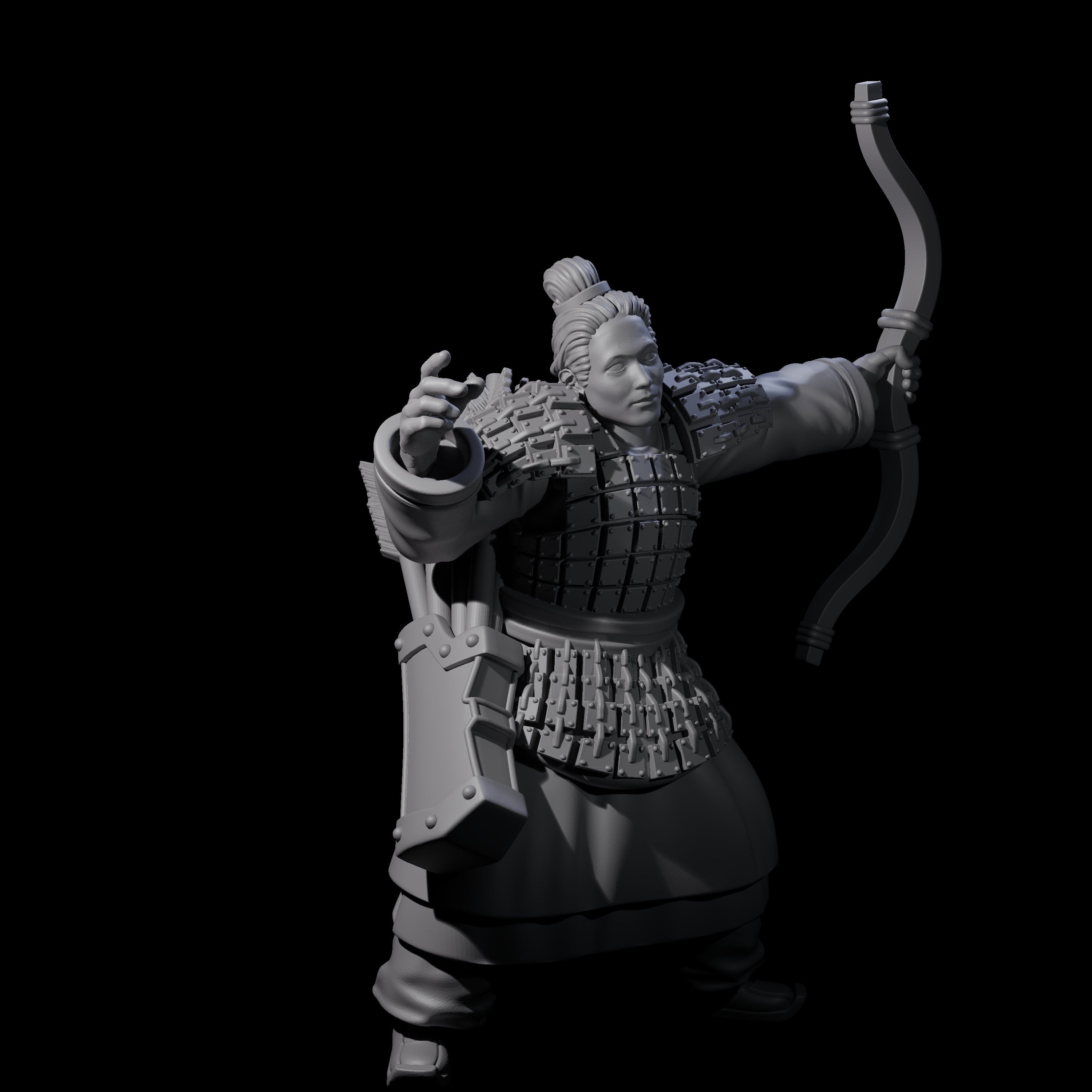 Chinese Dead Eye Terracotta Archer D Miniature for Dungeons and Dragons, Pathfinder or other TTRPGs
