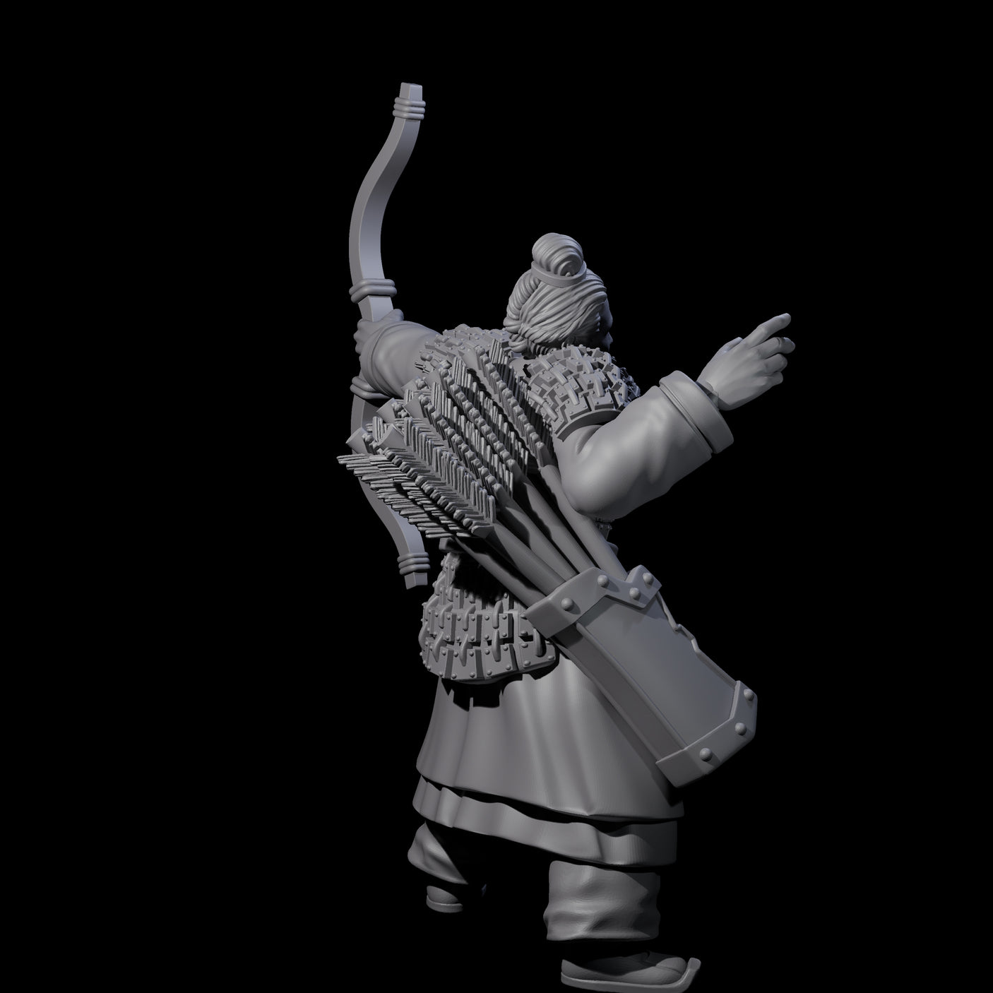 Chinese Dead Eye Terracotta Archer D Miniature for Dungeons and Dragons, Pathfinder or other TTRPGs