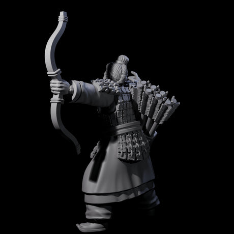Chinese Dead Eye Terracotta Archer D Miniature for Dungeons and Dragons, Pathfinder or other TTRPGs