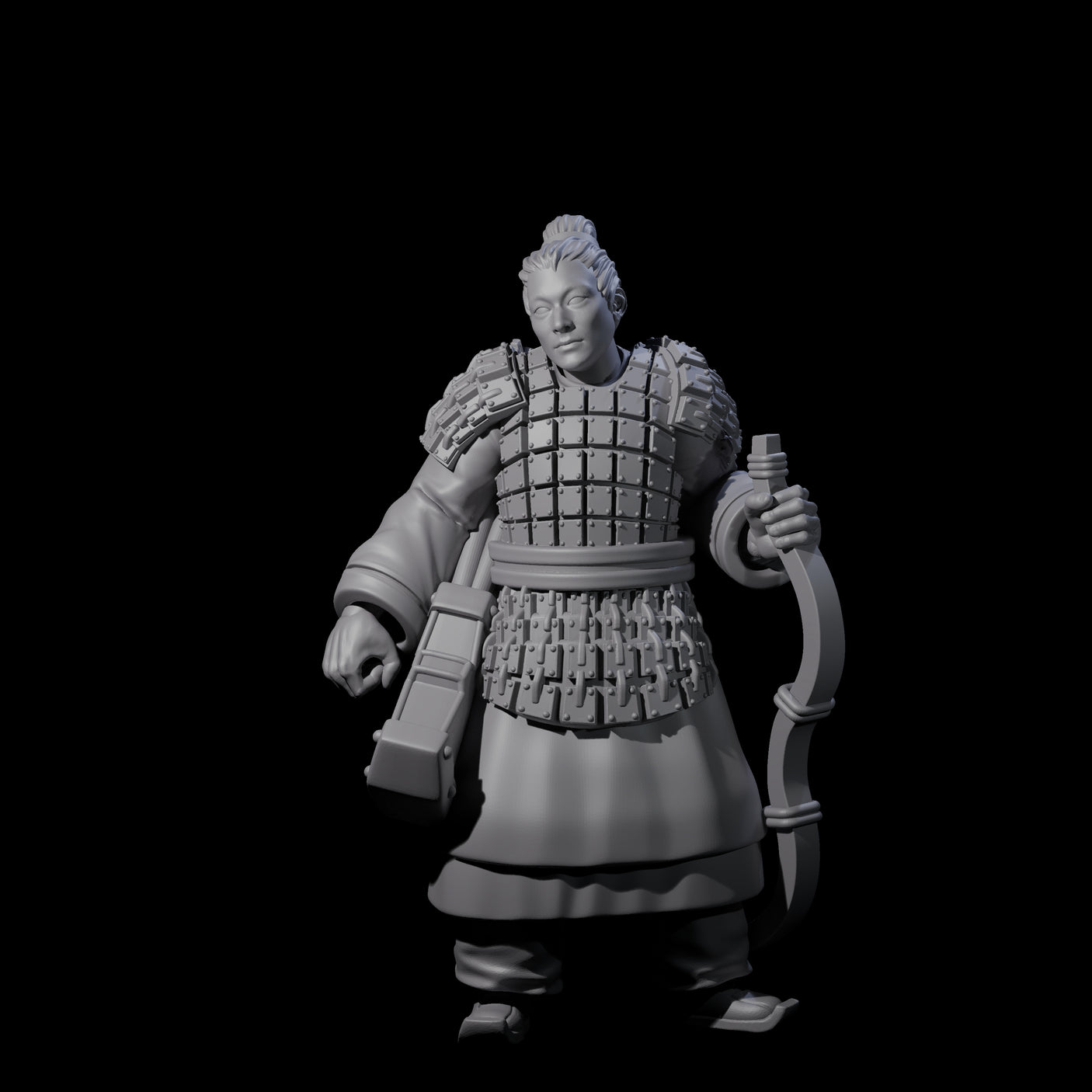 Chinese Dead Eye Terracotta Archer E Miniature for Dungeons and Dragons, Pathfinder or other TTRPGs