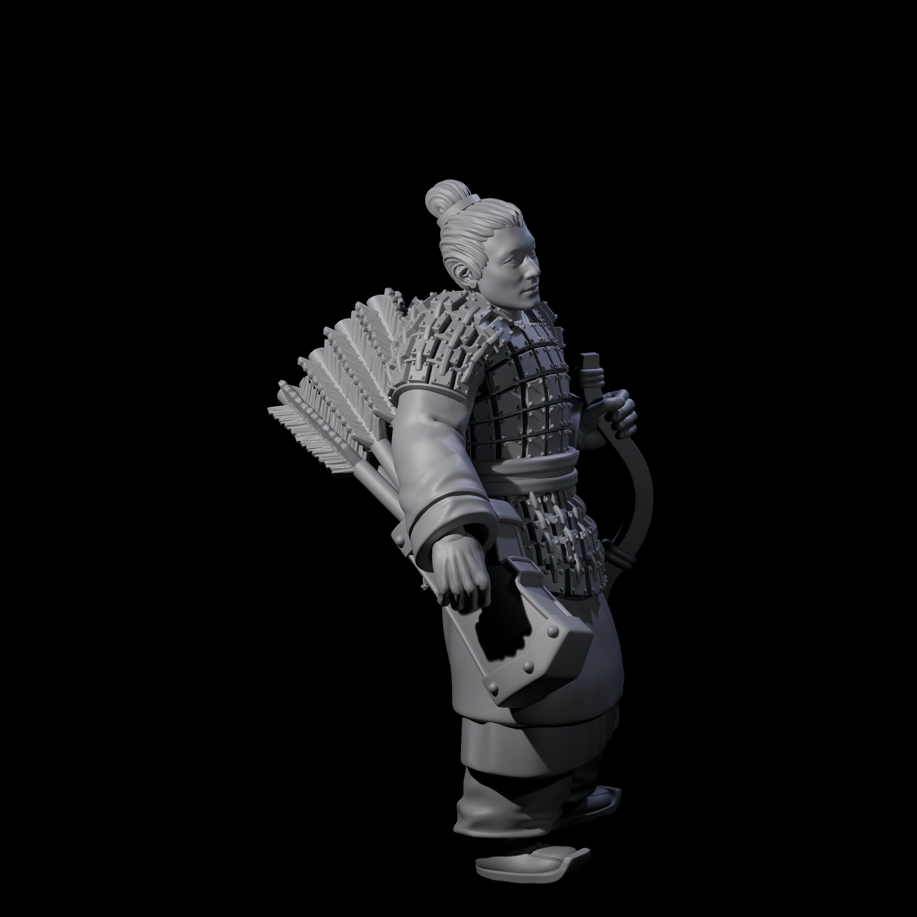 Chinese Dead Eye Terracotta Archer E Miniature for Dungeons and Dragons, Pathfinder or other TTRPGs