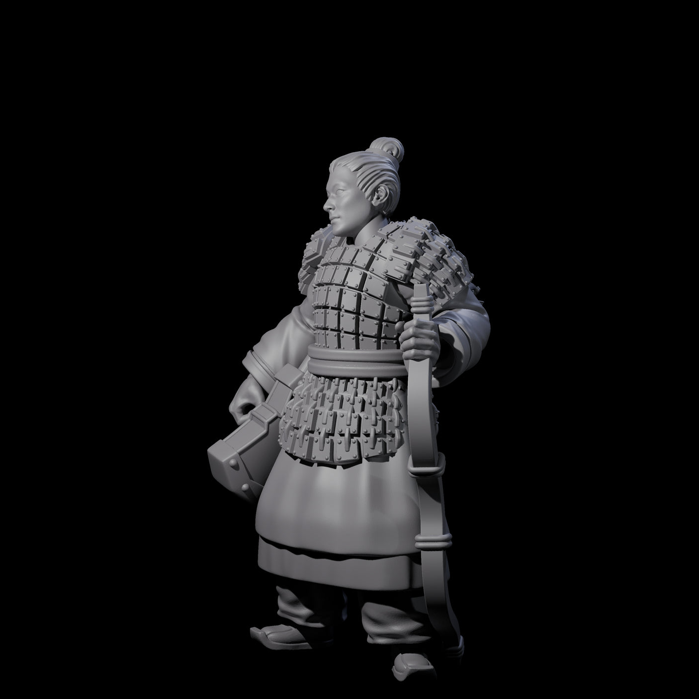 Chinese Dead Eye Terracotta Archer E Miniature for Dungeons and Dragons, Pathfinder or other TTRPGs