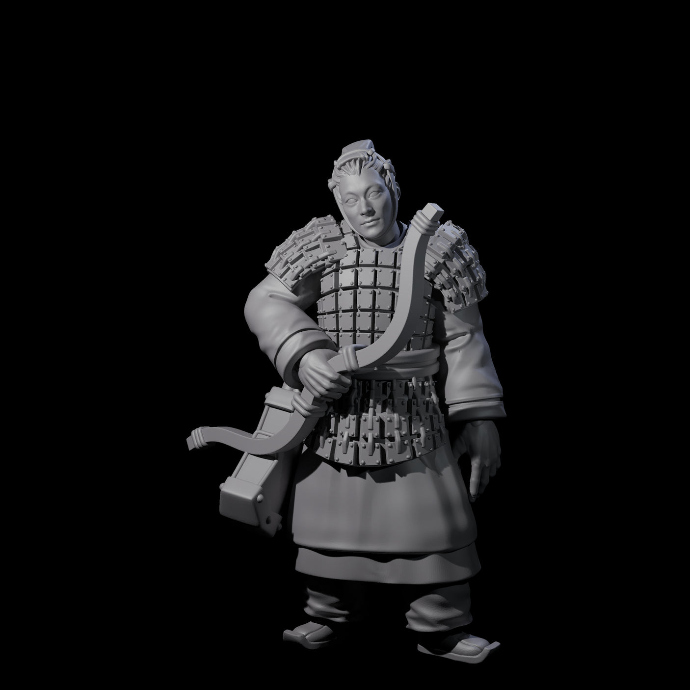 Chinese Dead Eye Terracotta Archer F Miniature for Dungeons and Dragons, Pathfinder or other TTRPGs