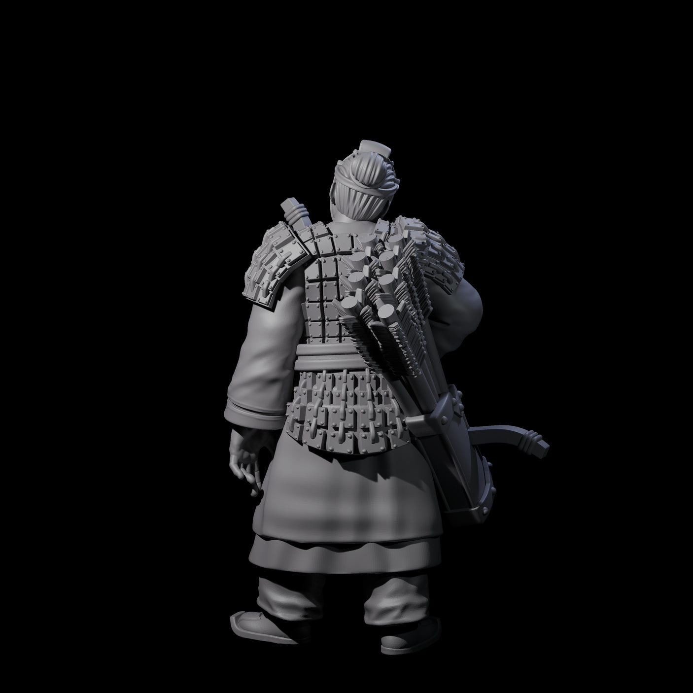 Chinese Dead Eye Terracotta Archer F Miniature for Dungeons and Dragons, Pathfinder or other TTRPGs