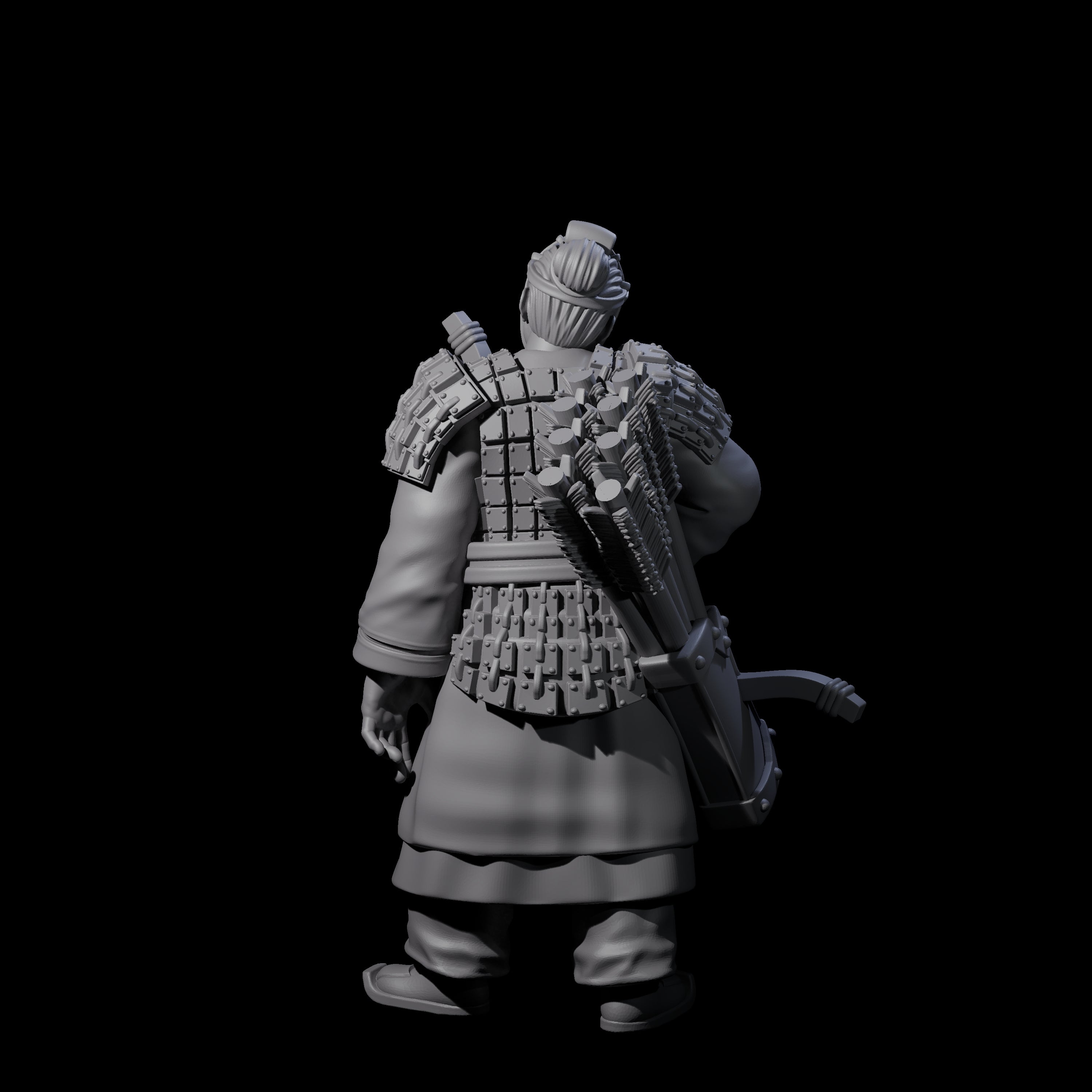 Chinese Dead Eye Terracotta Archer F Miniature for Dungeons and Dragons, Pathfinder or other TTRPGs