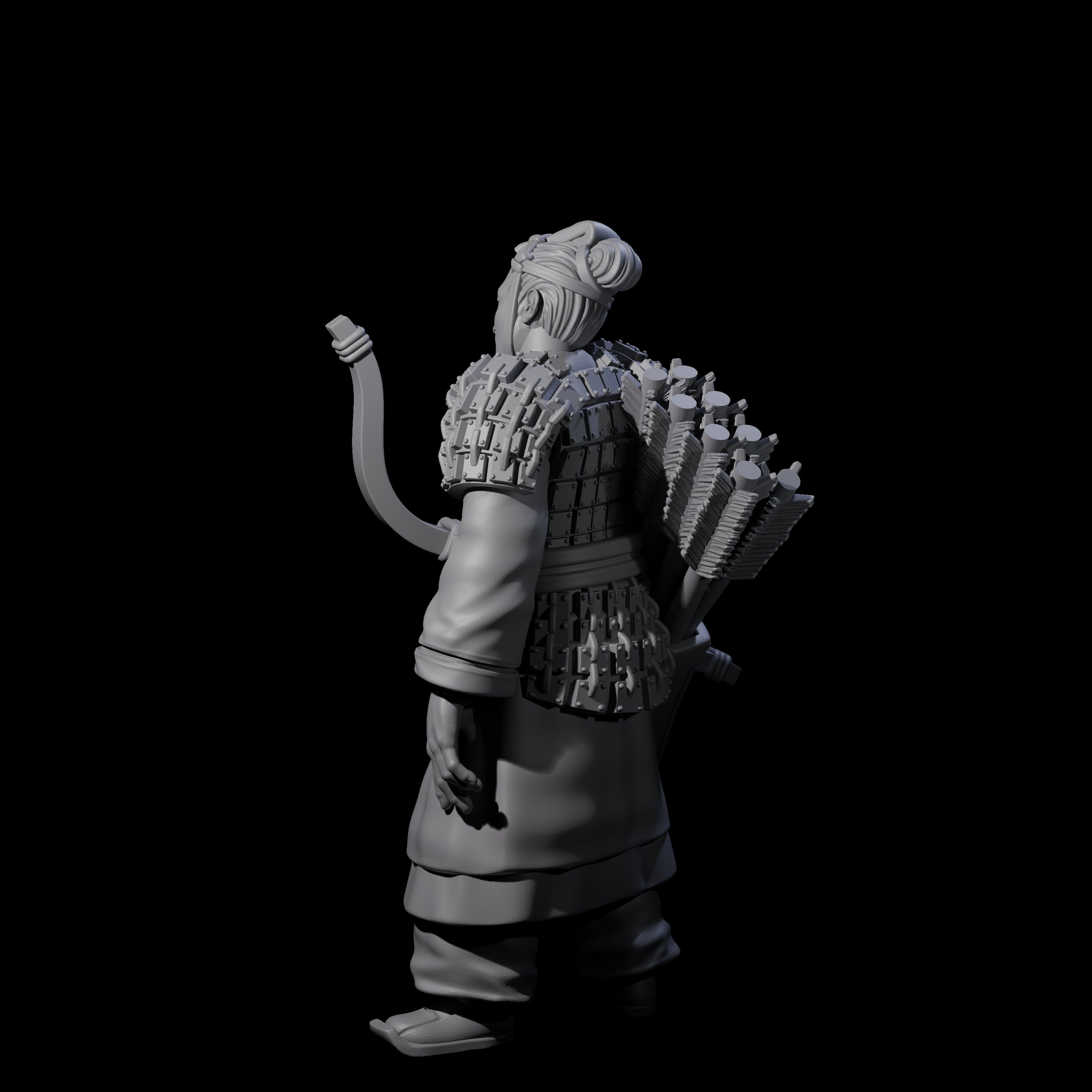Chinese Dead Eye Terracotta Archer F Miniature for Dungeons and Dragons, Pathfinder or other TTRPGs