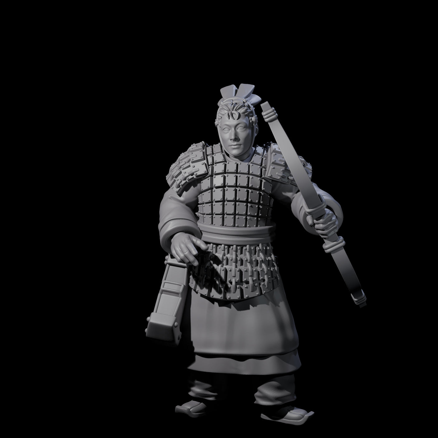 Chinese Dead Eye Terracotta Archer G Miniature for Dungeons and Dragons, Pathfinder or other TTRPGs