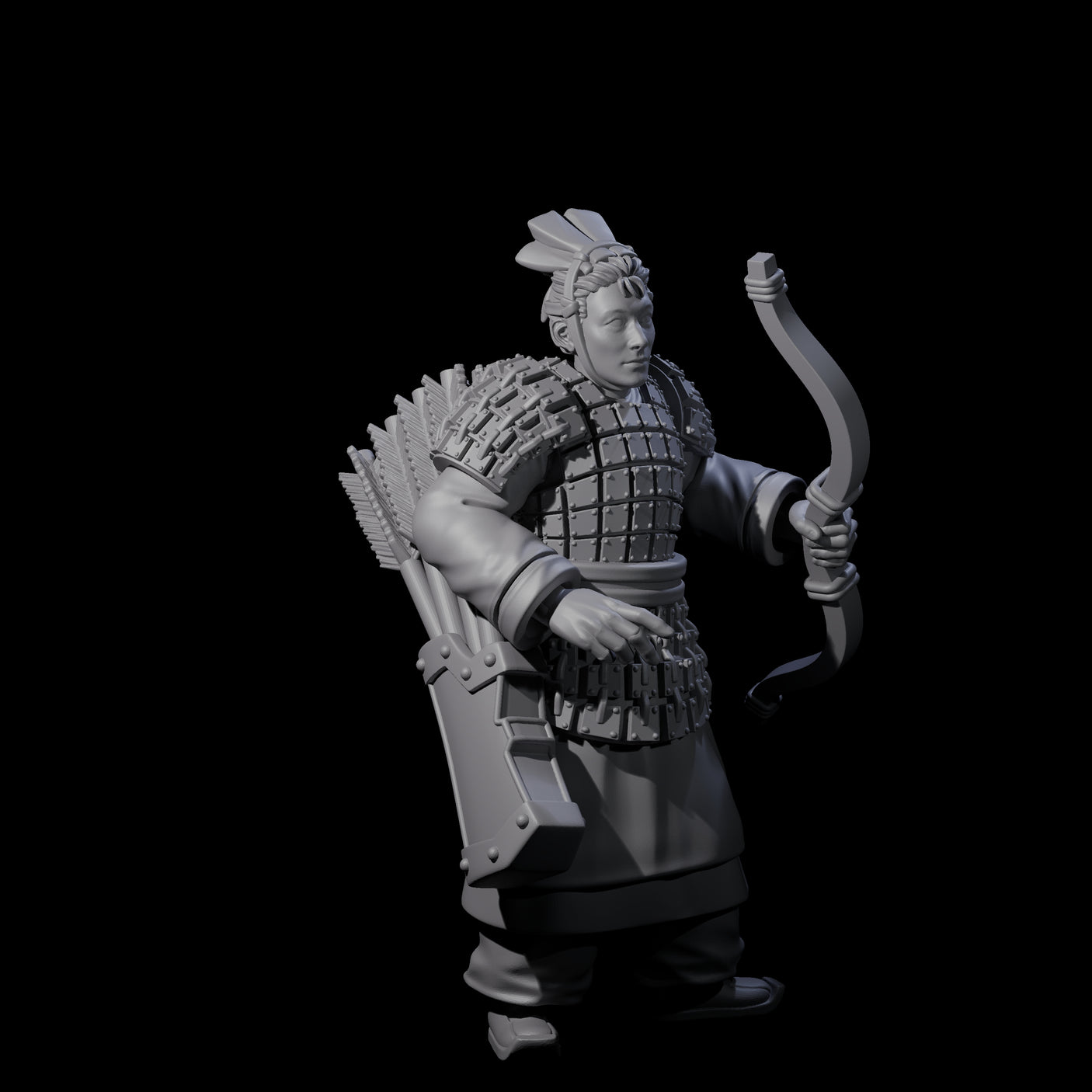 Chinese Dead Eye Terracotta Archer G Miniature for Dungeons and Dragons, Pathfinder or other TTRPGs