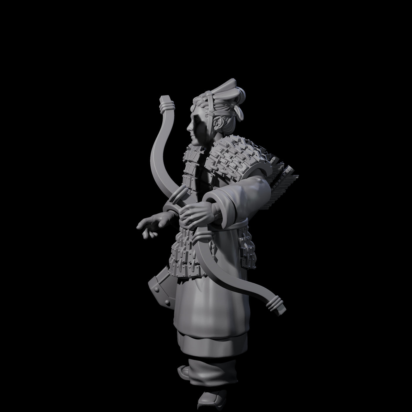 Chinese Dead Eye Terracotta Archer G Miniature for Dungeons and Dragons, Pathfinder or other TTRPGs