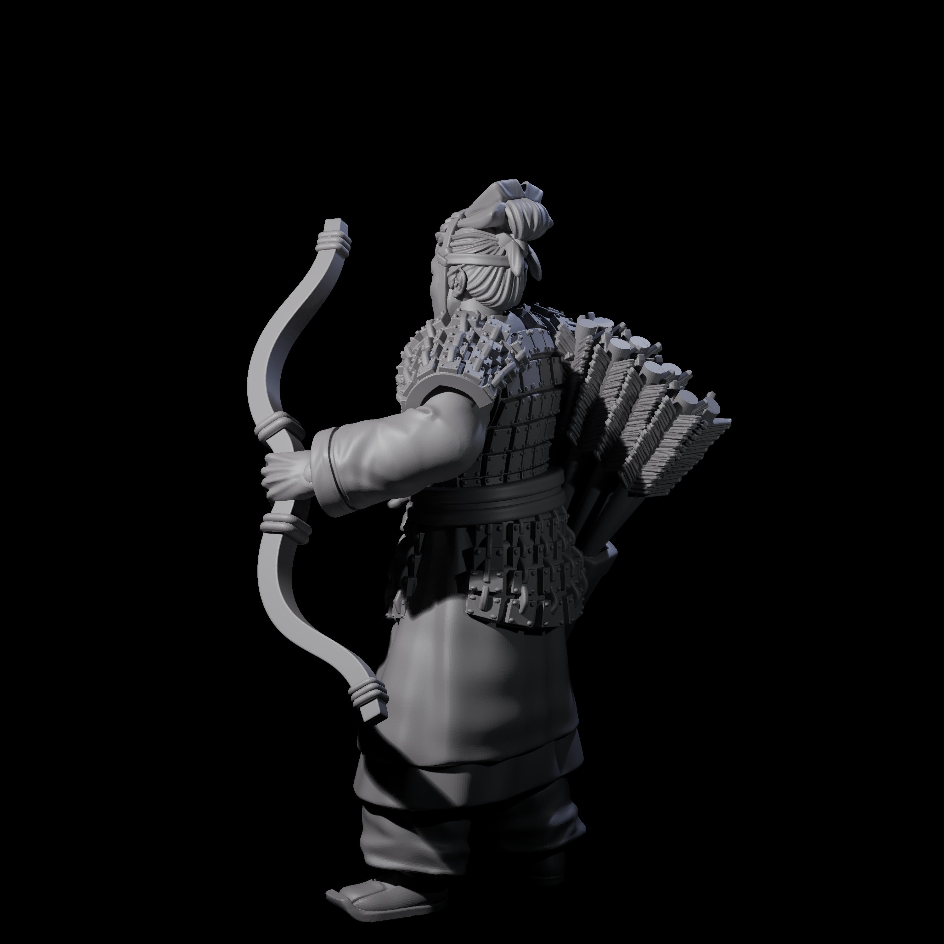 Chinese Dead Eye Terracotta Archer G Miniature for Dungeons and Dragons, Pathfinder or other TTRPGs