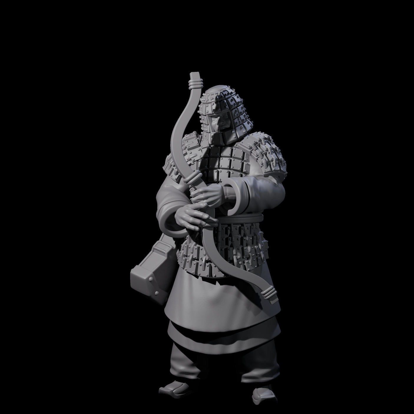 Chinese Dead Eye Terracotta Archer H Miniature for Dungeons and Dragons, Pathfinder or other TTRPGs