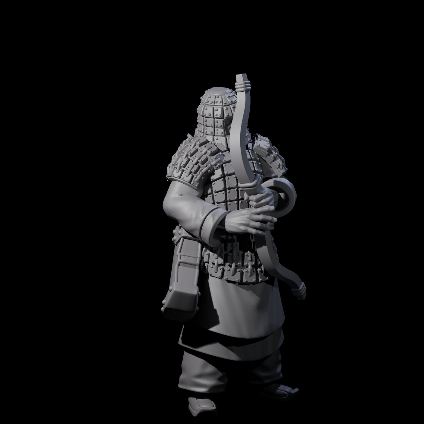 Chinese Dead Eye Terracotta Archer H Miniature for Dungeons and Dragons, Pathfinder or other TTRPGs