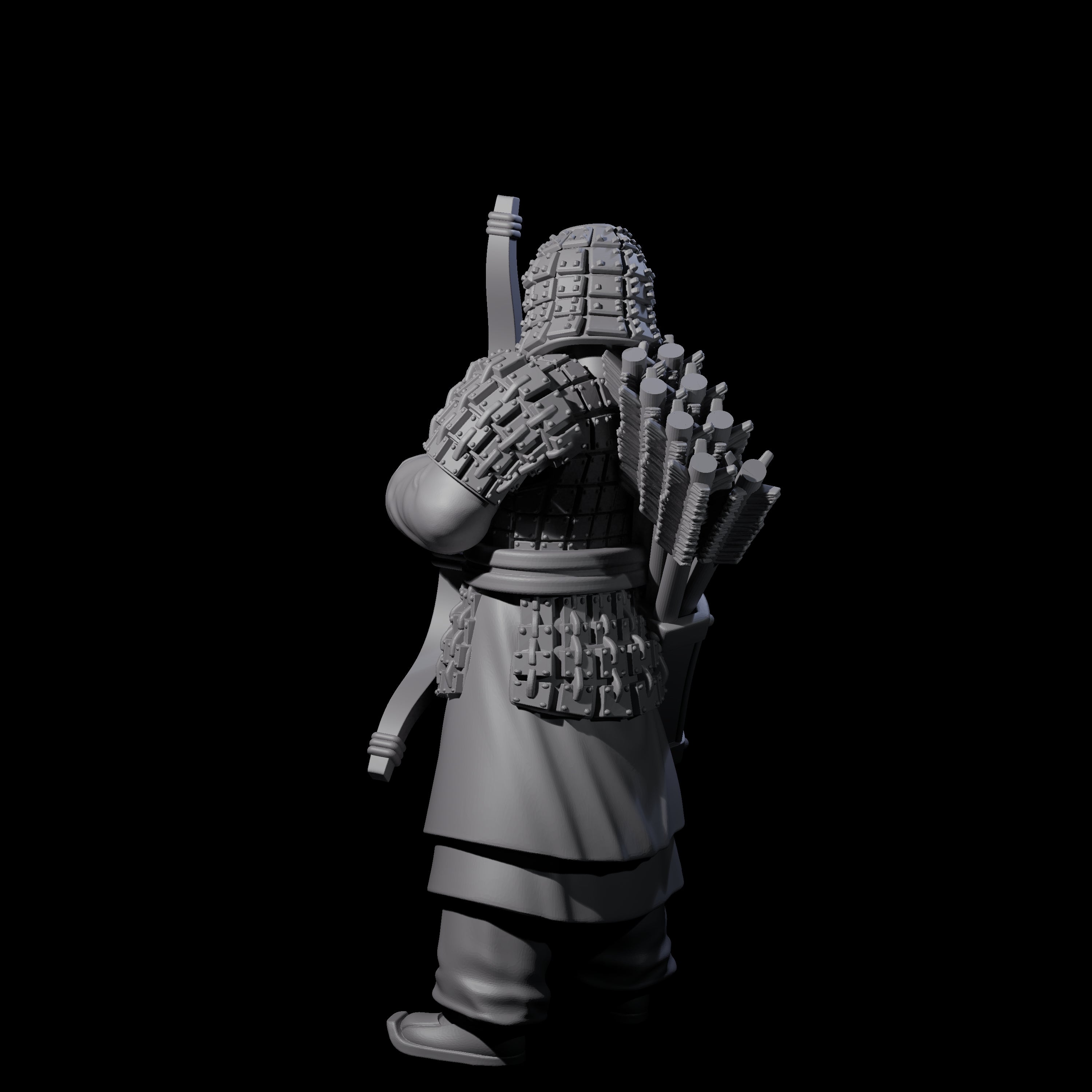 Chinese Dead Eye Terracotta Archer H Miniature for Dungeons and Dragons, Pathfinder or other TTRPGs