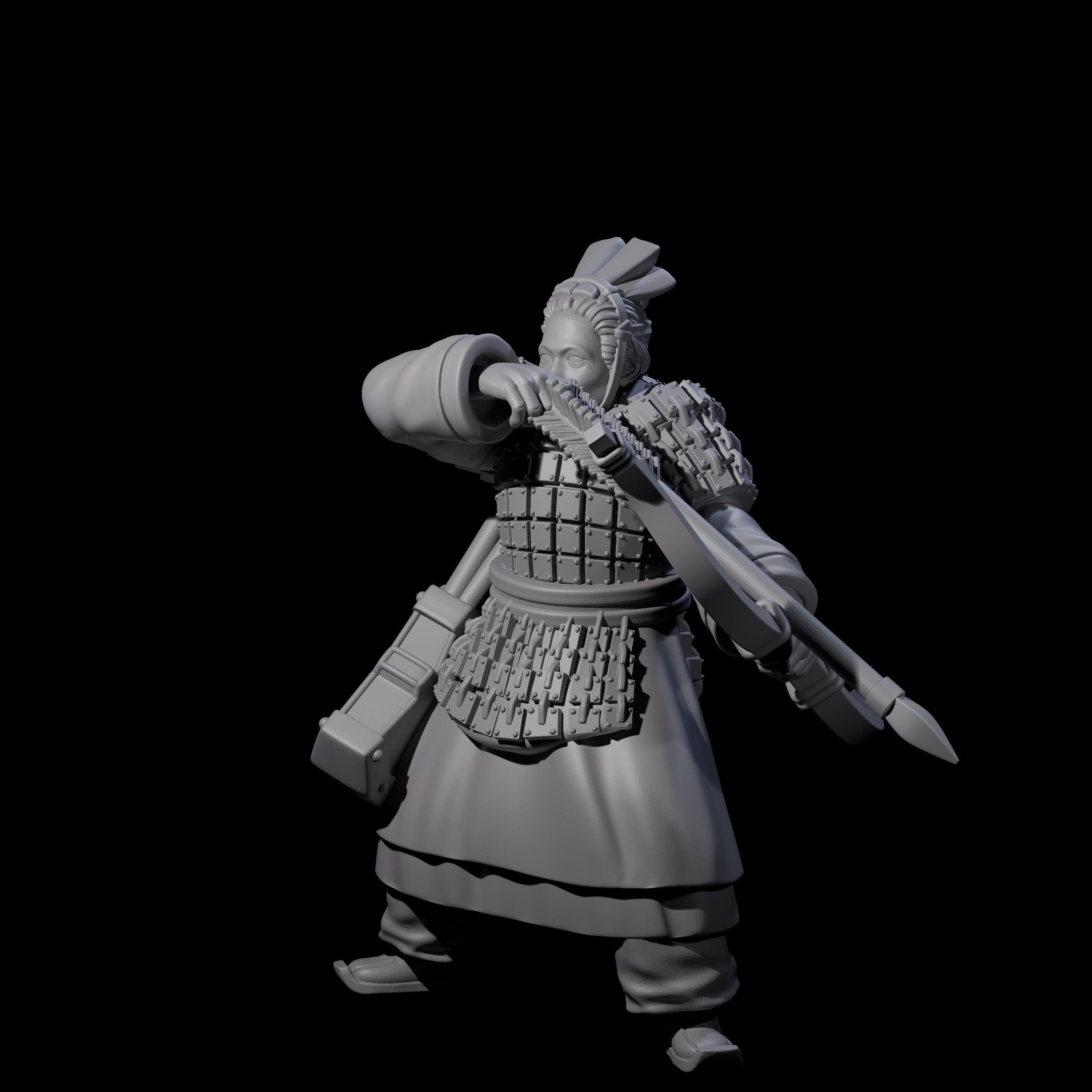 Chinese Dead Eye Terracotta Archer I Miniature for Dungeons and Dragons, Pathfinder or other TTRPGs