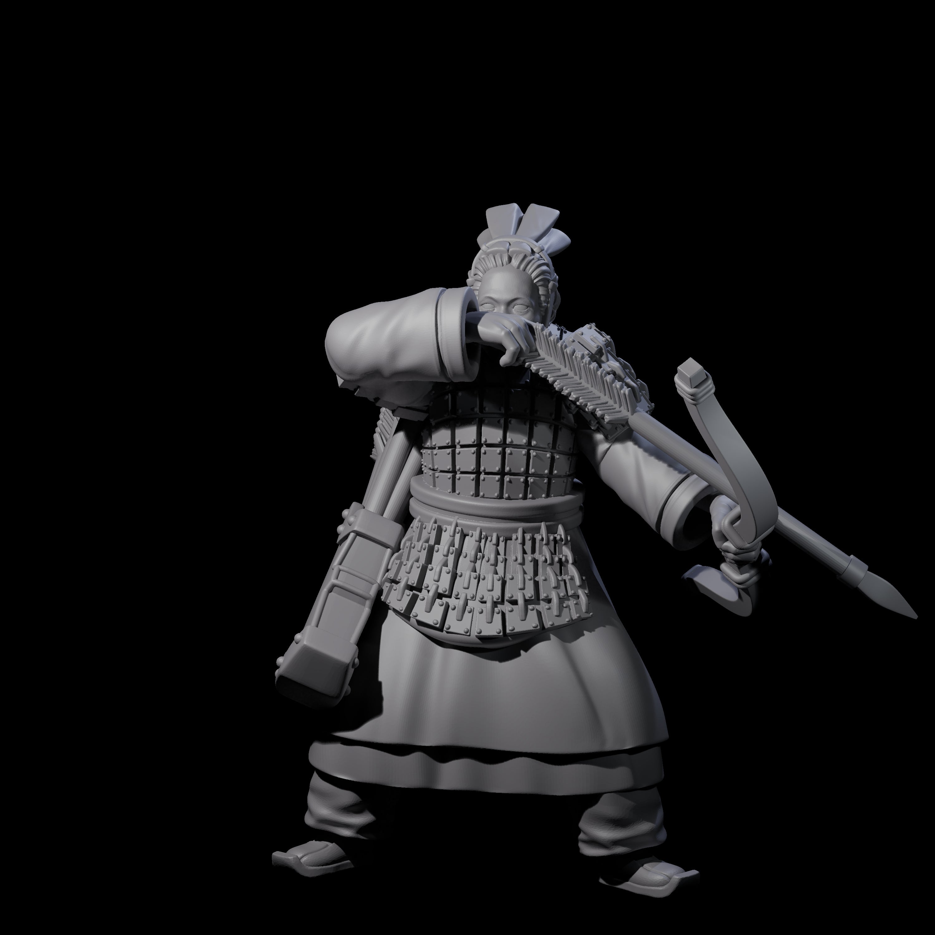 Chinese Dead Eye Terracotta Archer I Miniature for Dungeons and Dragons, Pathfinder or other TTRPGs
