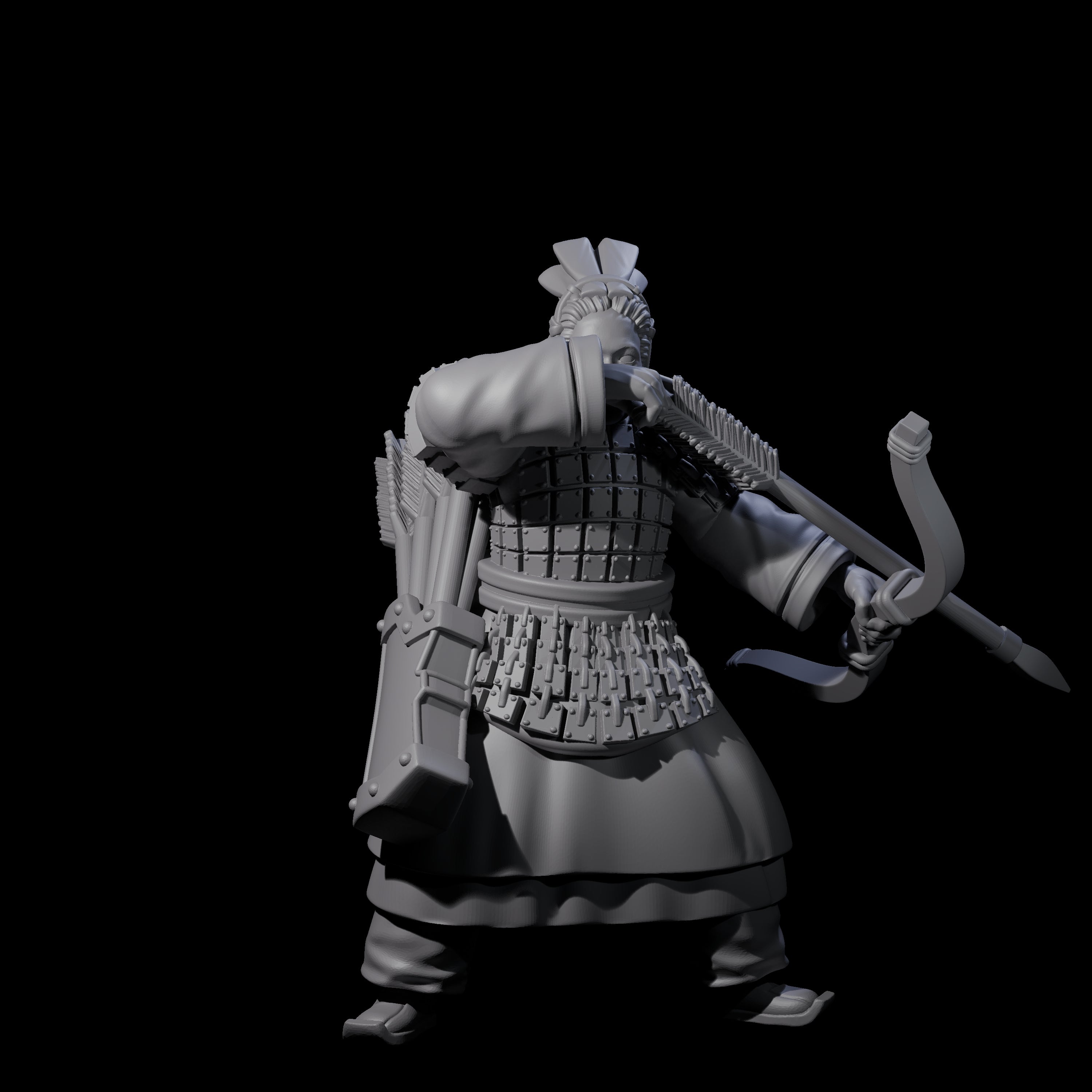 Chinese Dead Eye Terracotta Archer I Miniature for Dungeons and Dragons, Pathfinder or other TTRPGs