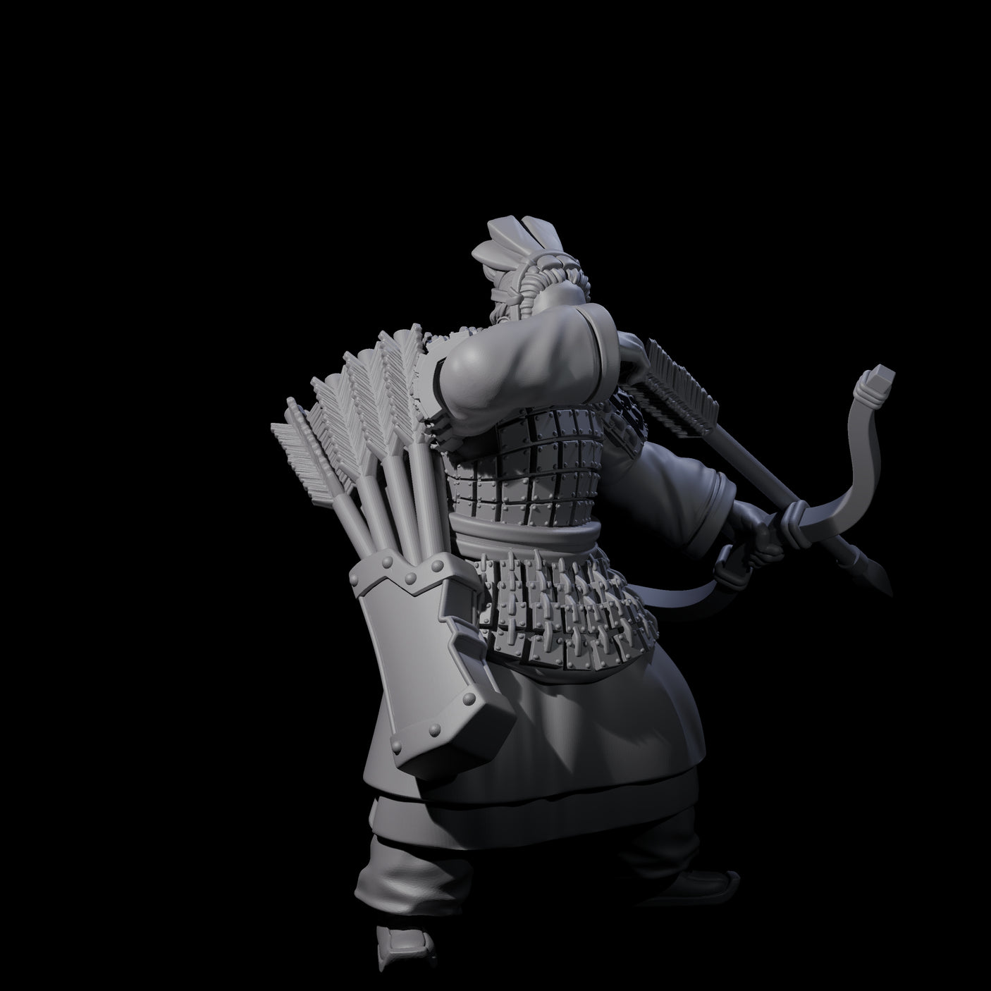 Chinese Dead Eye Terracotta Archer I Miniature for Dungeons and Dragons, Pathfinder or other TTRPGs