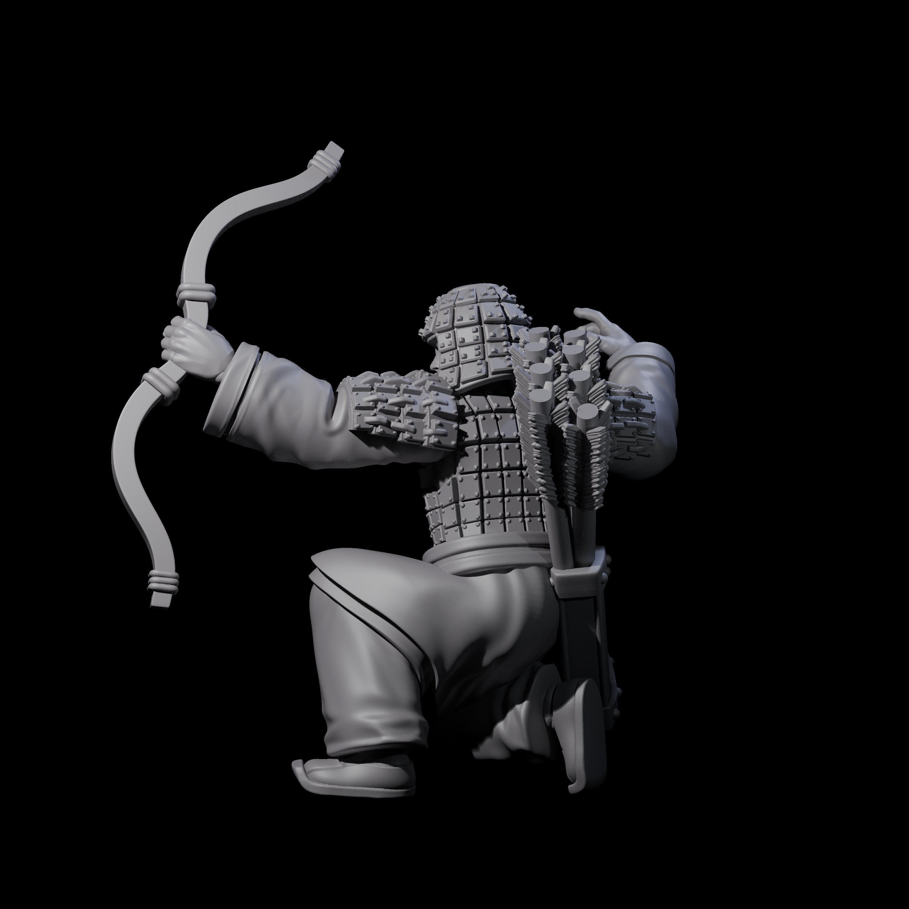 Chinese Dead Eye Terracotta Archer J Miniature for Dungeons and Dragons, Pathfinder or other TTRPGs