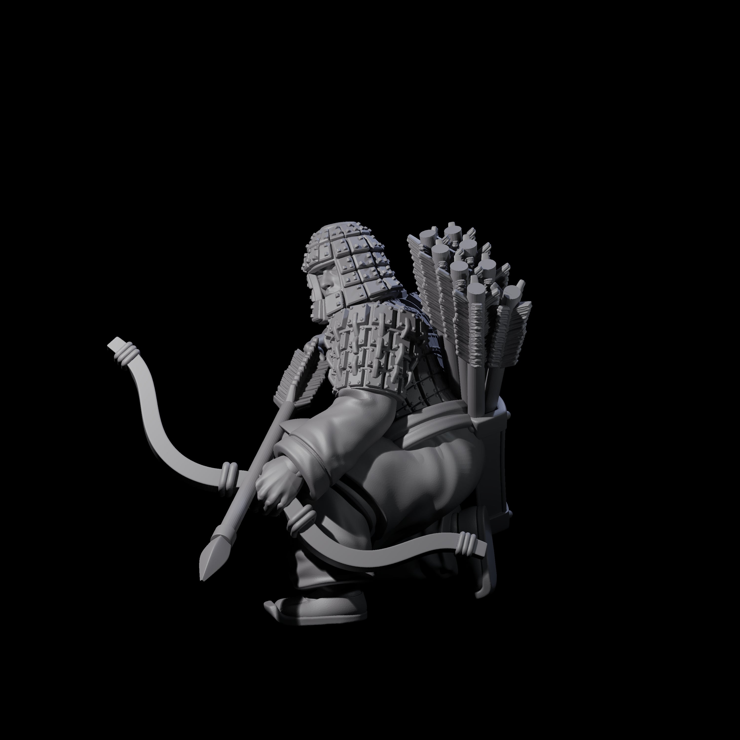 Chinese Dead Eye Terracotta Archer K Miniature for Dungeons and Dragons, Pathfinder or other TTRPGs