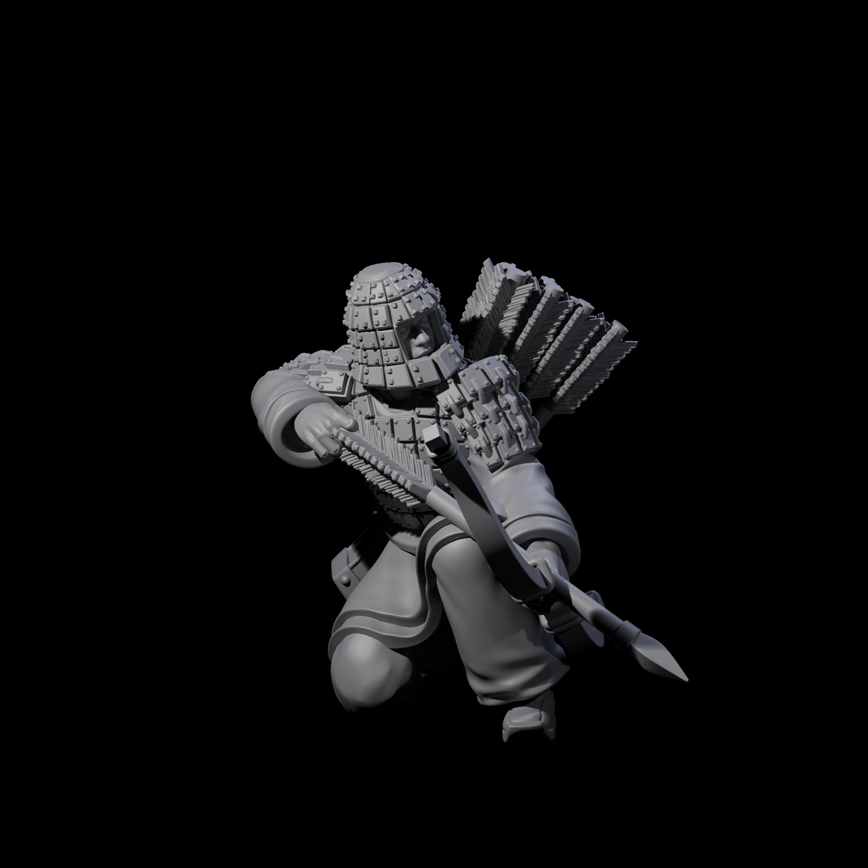 Chinese Dead Eye Terracotta Archer K Miniature for Dungeons and Dragons, Pathfinder or other TTRPGs