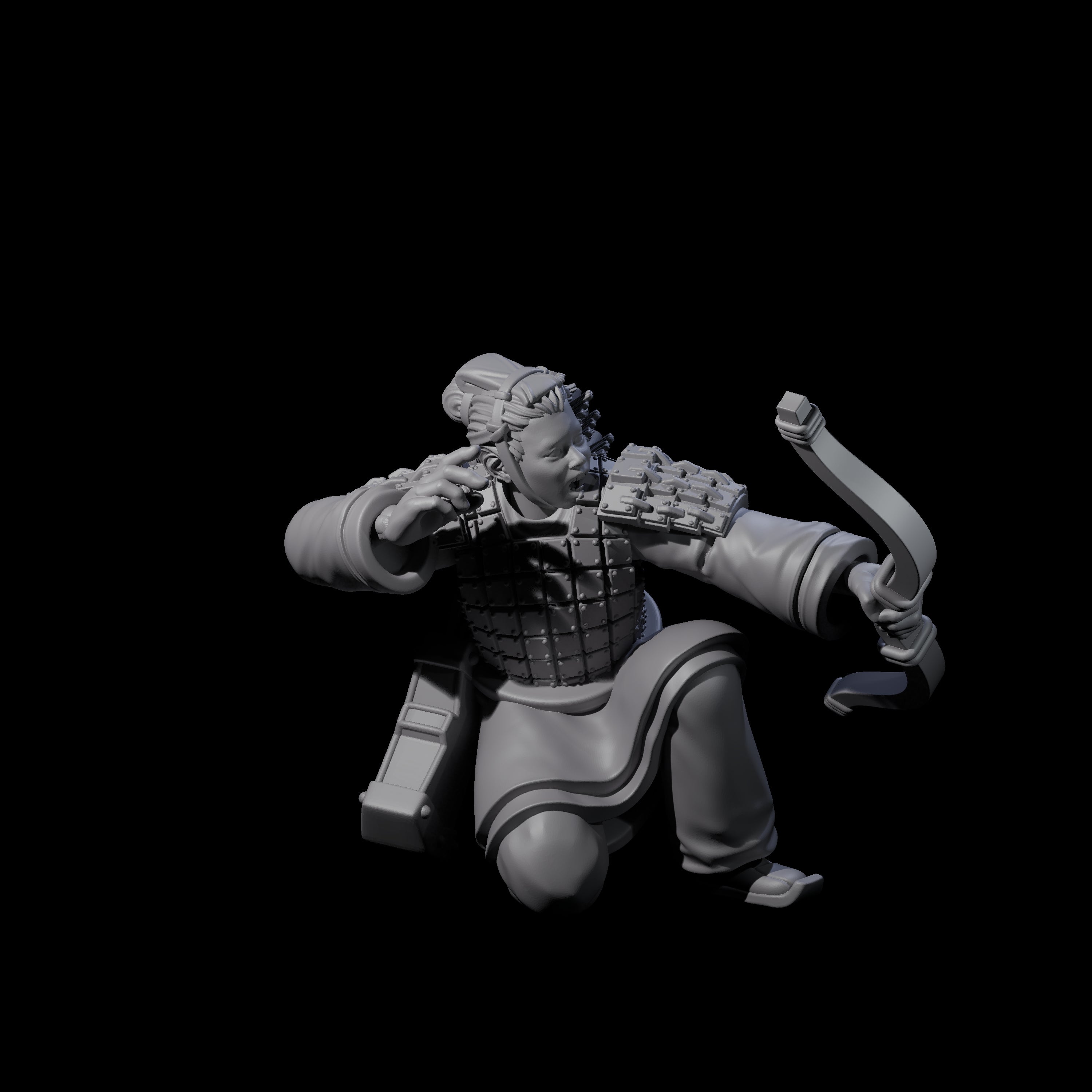 Chinese Dead Eye Terracotta Archer L Miniature for Dungeons and Dragons, Pathfinder or other TTRPGs