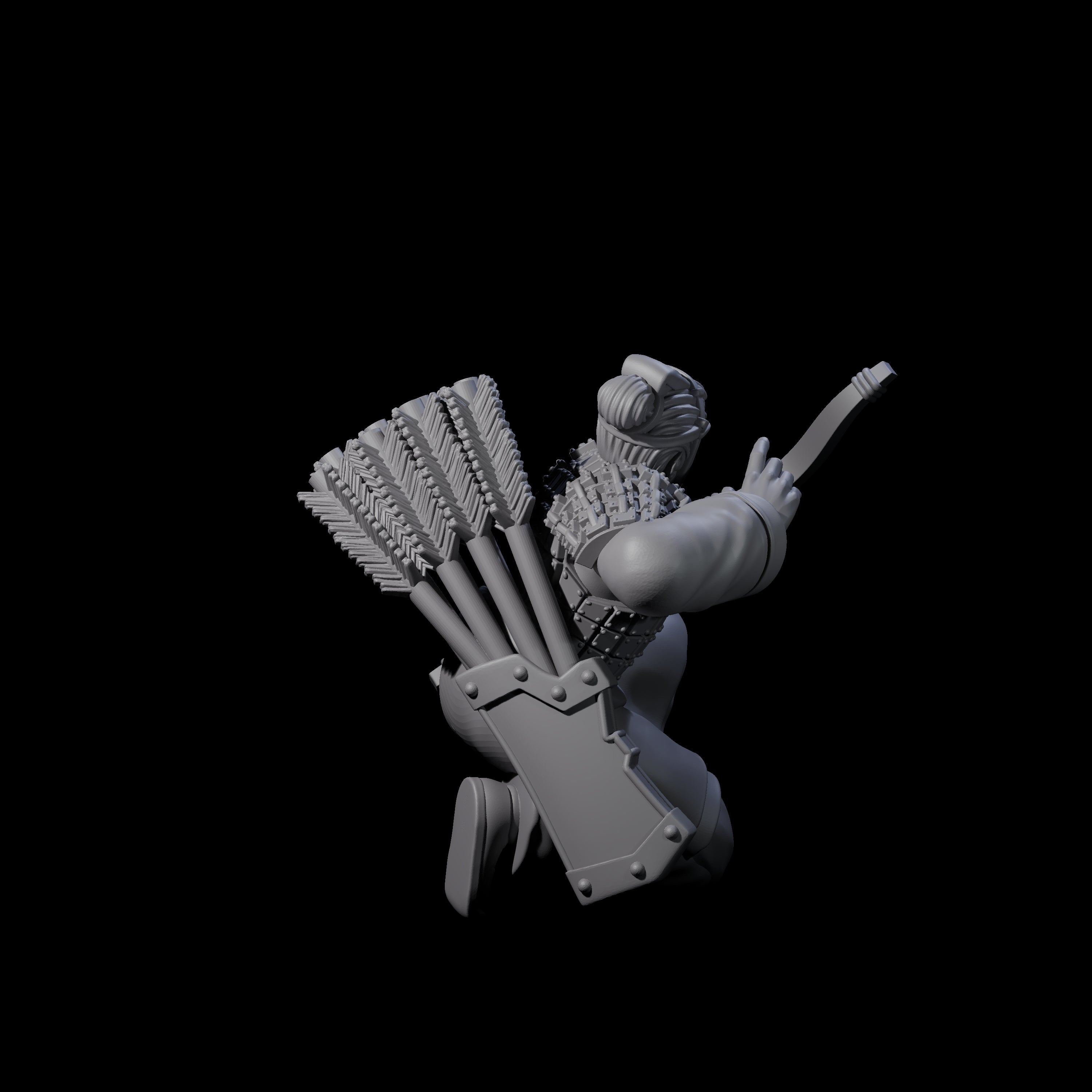 Chinese Dead Eye Terracotta Archer L Miniature for Dungeons and Dragons, Pathfinder or other TTRPGs