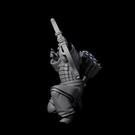 Chinese Dead Eye Terracotta Archer M Miniature for Dungeons and Dragons, Pathfinder or other TTRPGs
