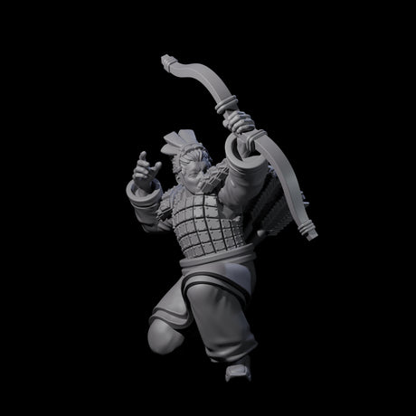 Chinese Dead Eye Terracotta Archer M Miniature for Dungeons and Dragons, Pathfinder or other TTRPGs