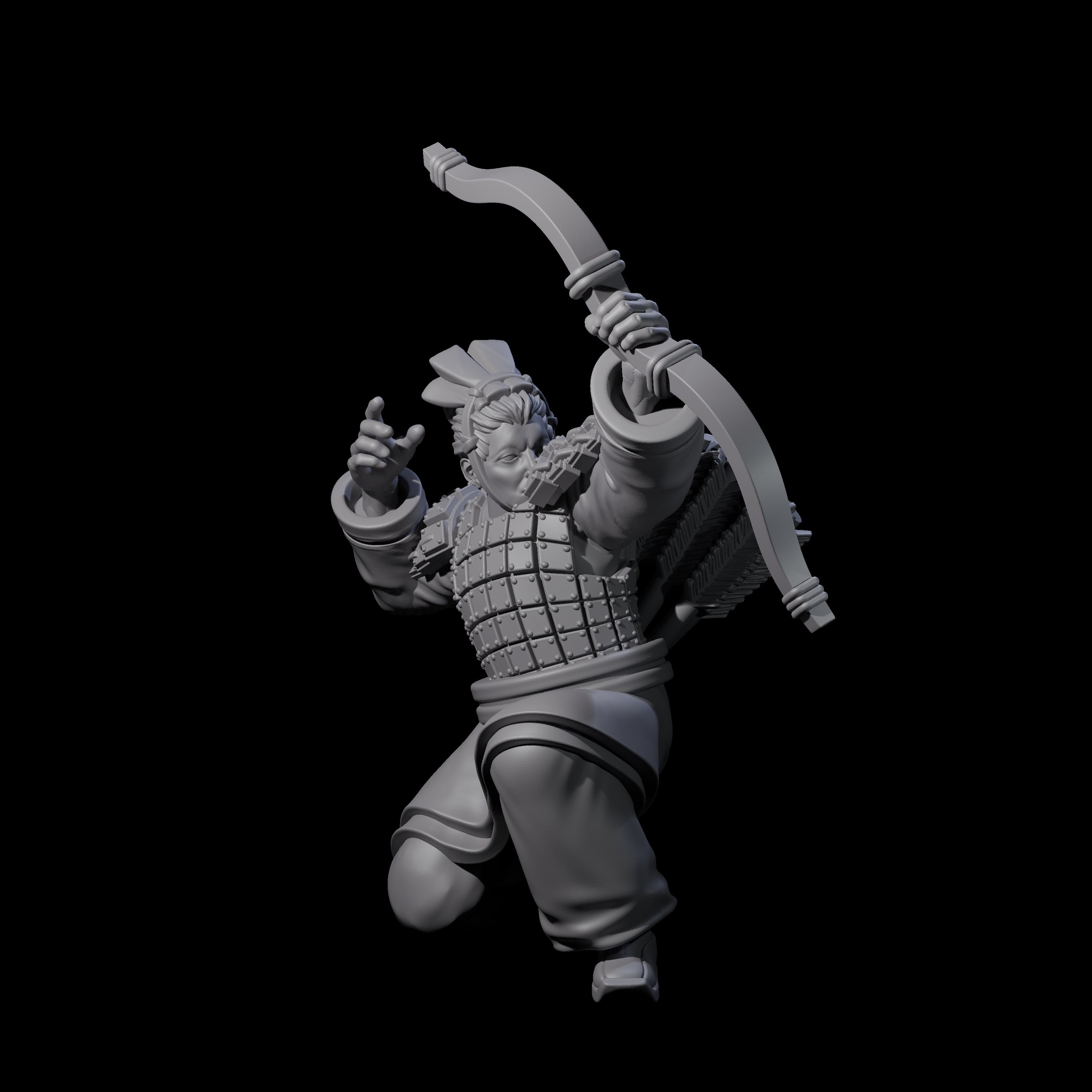 Chinese Dead Eye Terracotta Archer M Miniature for Dungeons and Dragons, Pathfinder or other TTRPGs