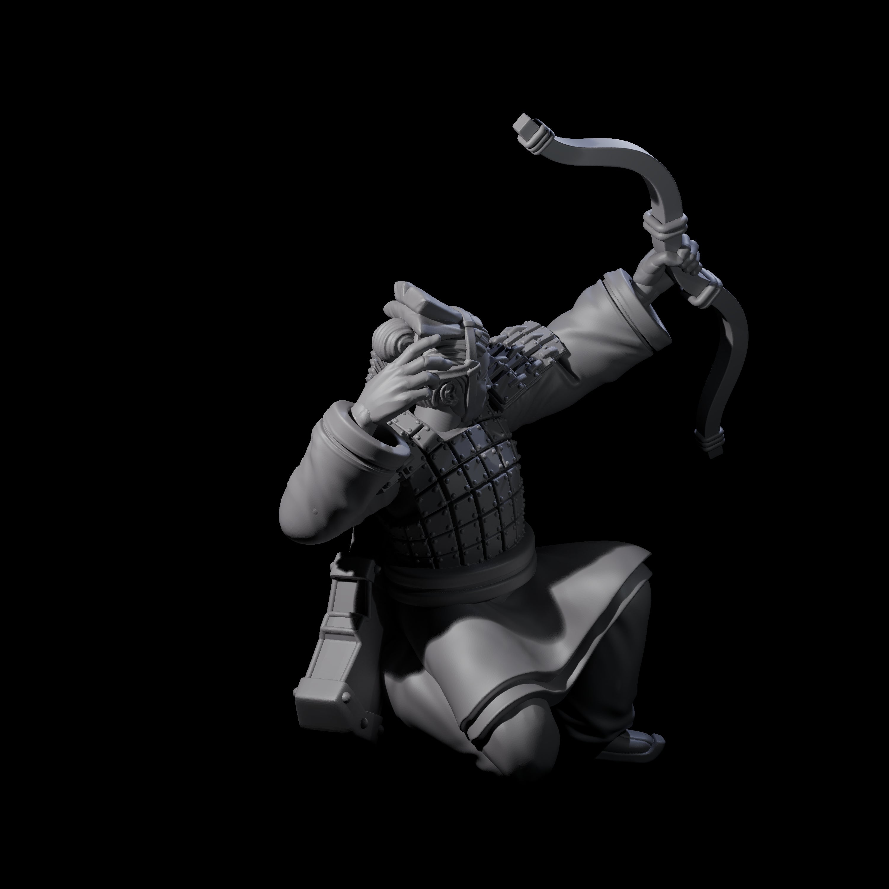 Chinese Dead Eye Terracotta Archer M Miniature for Dungeons and Dragons, Pathfinder or other TTRPGs