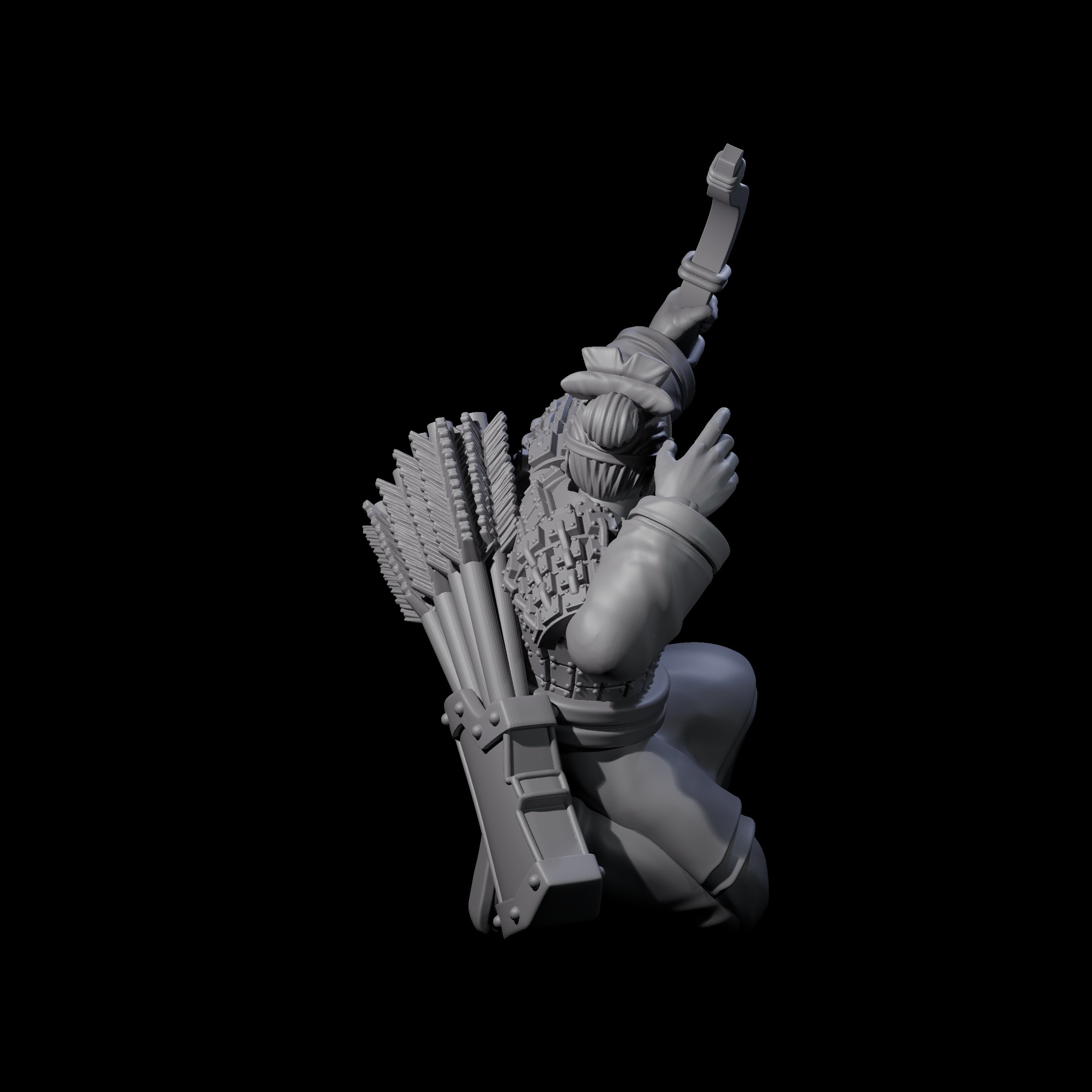 Chinese Dead Eye Terracotta Archer M Miniature for Dungeons and Dragons, Pathfinder or other TTRPGs