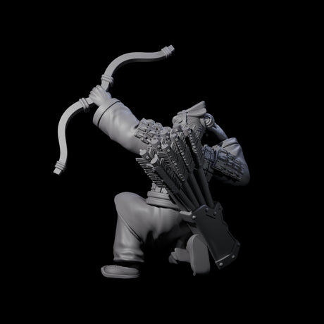 Chinese Dead Eye Terracotta Archer M Miniature for Dungeons and Dragons, Pathfinder or other TTRPGs
