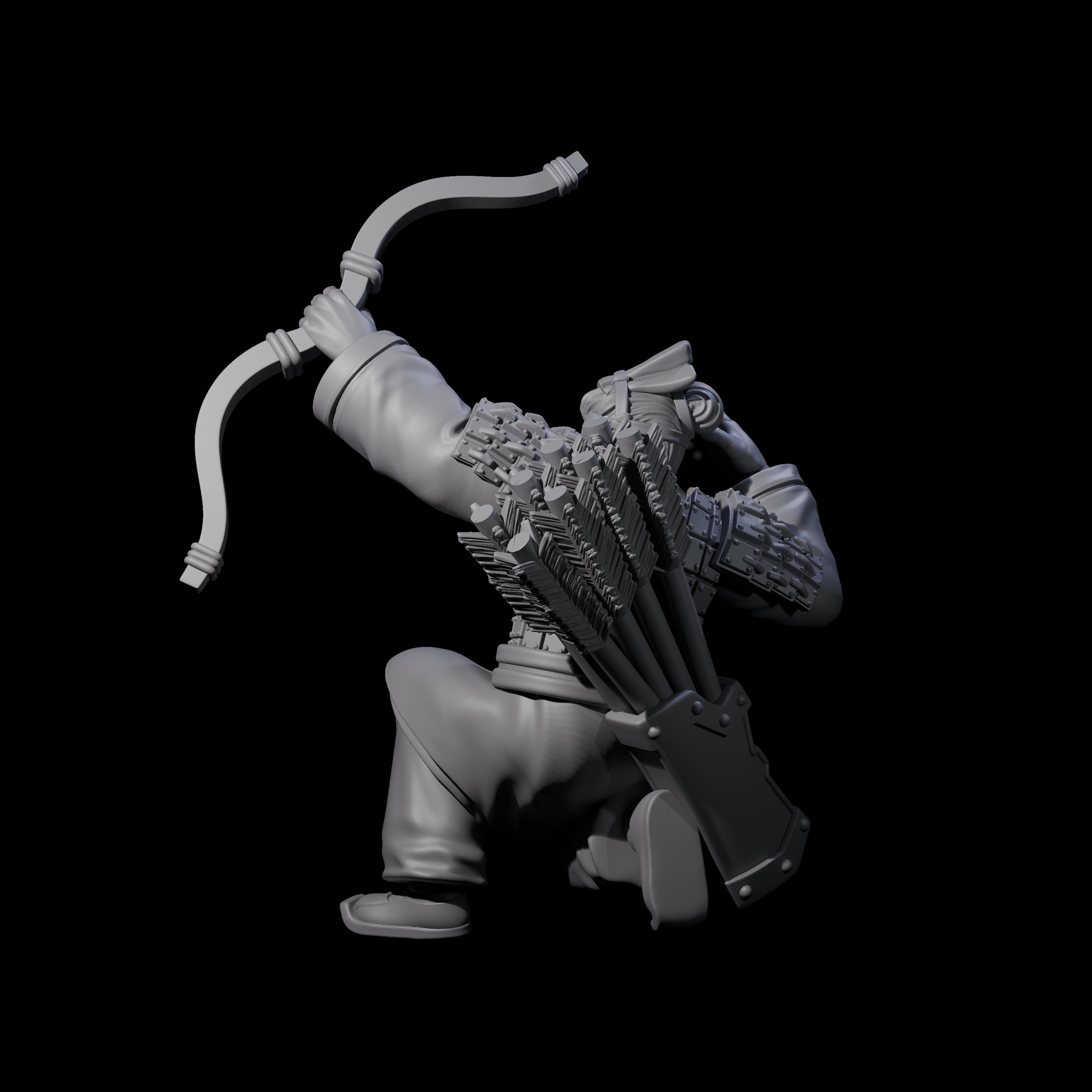 Chinese Dead Eye Terracotta Archer M Miniature for Dungeons and Dragons, Pathfinder or other TTRPGs