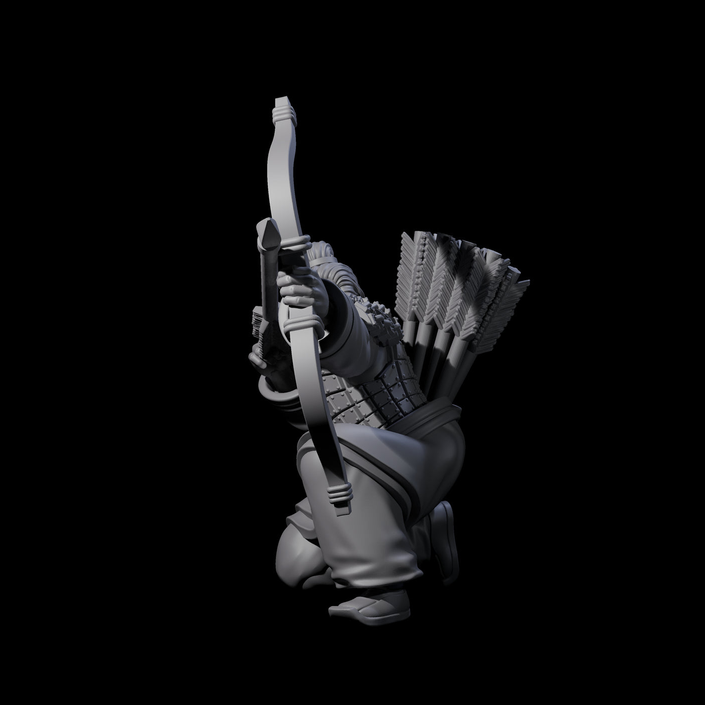Chinese Dead Eye Terracotta Archer N Miniature for Dungeons and Dragons, Pathfinder or other TTRPGs