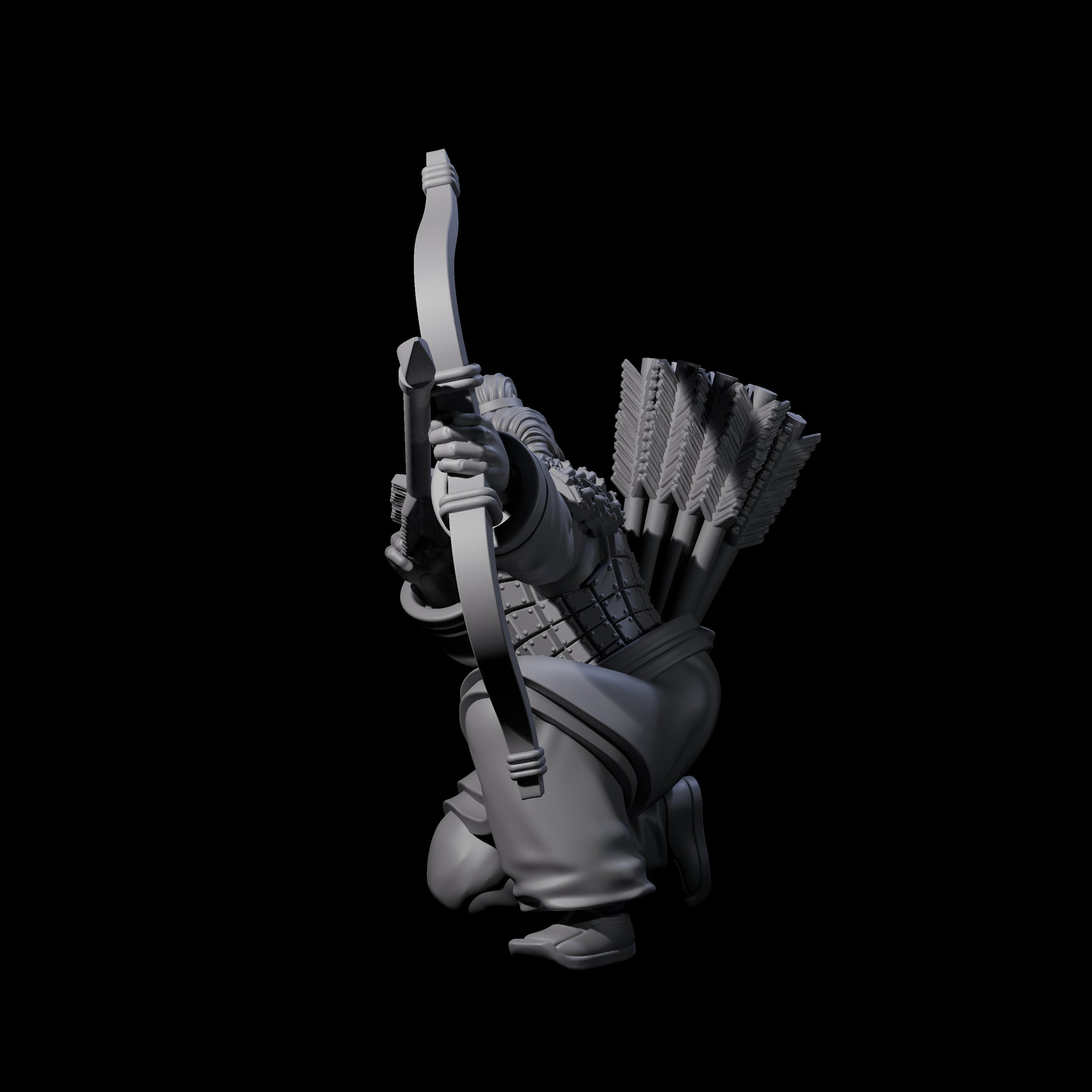 Chinese Dead Eye Terracotta Archer N Miniature for Dungeons and Dragons, Pathfinder or other TTRPGs