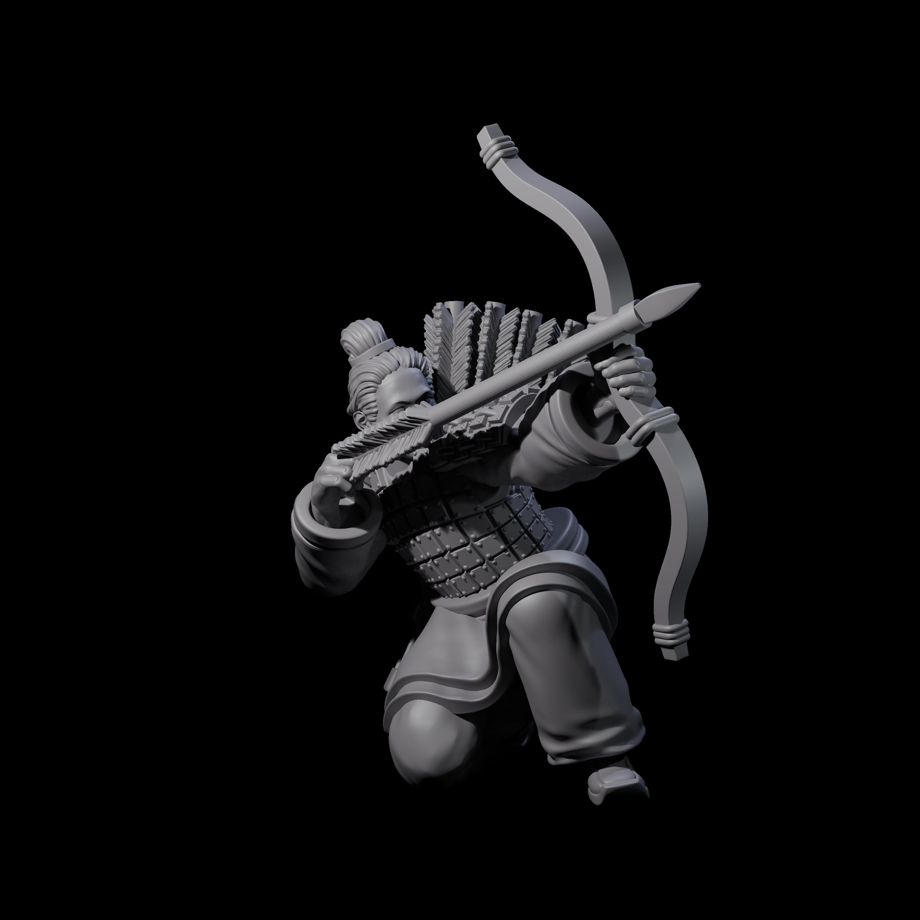 Chinese Dead Eye Terracotta Archer N Miniature for Dungeons and Dragons, Pathfinder or other TTRPGs