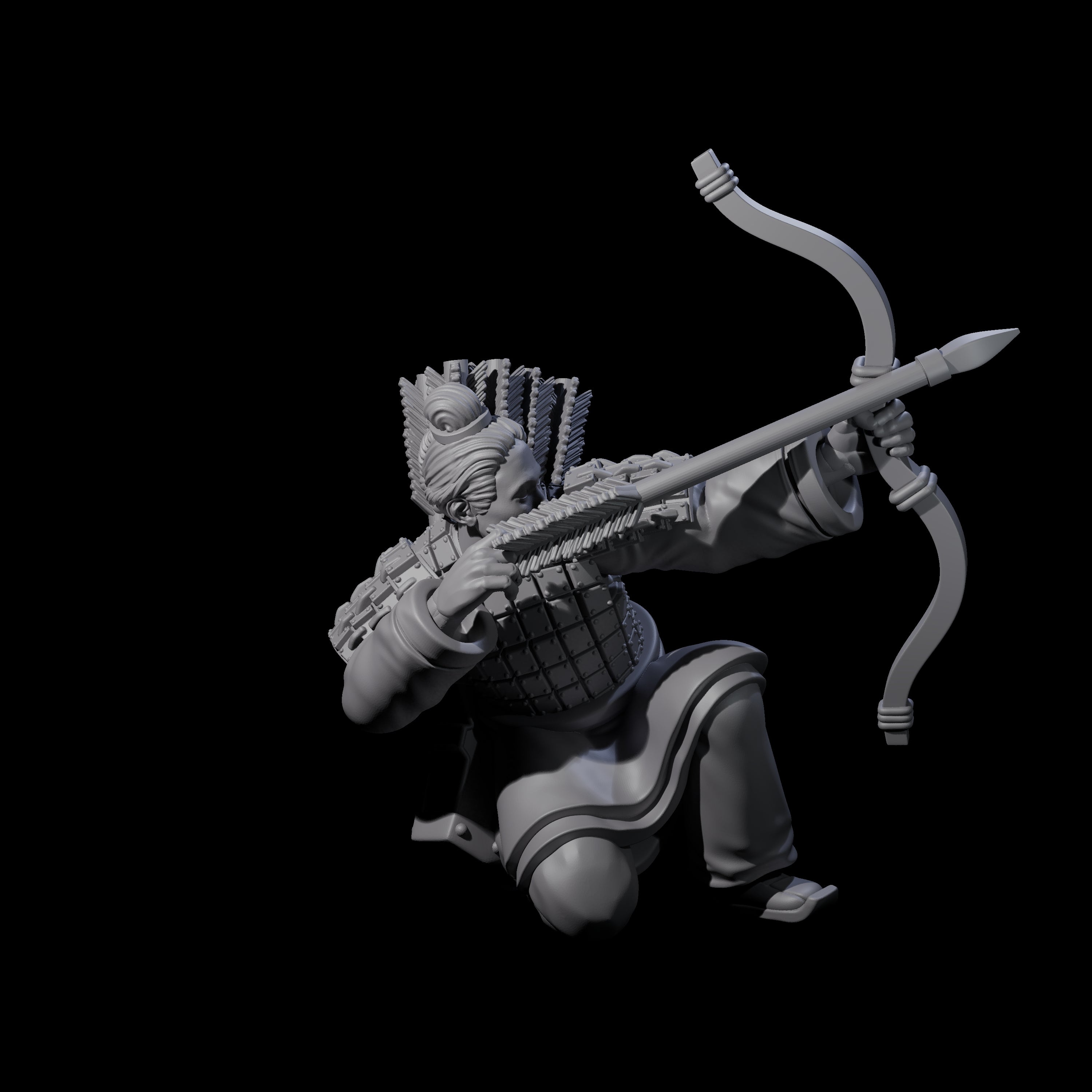 Chinese Dead Eye Terracotta Archer N Miniature for Dungeons and Dragons, Pathfinder or other TTRPGs