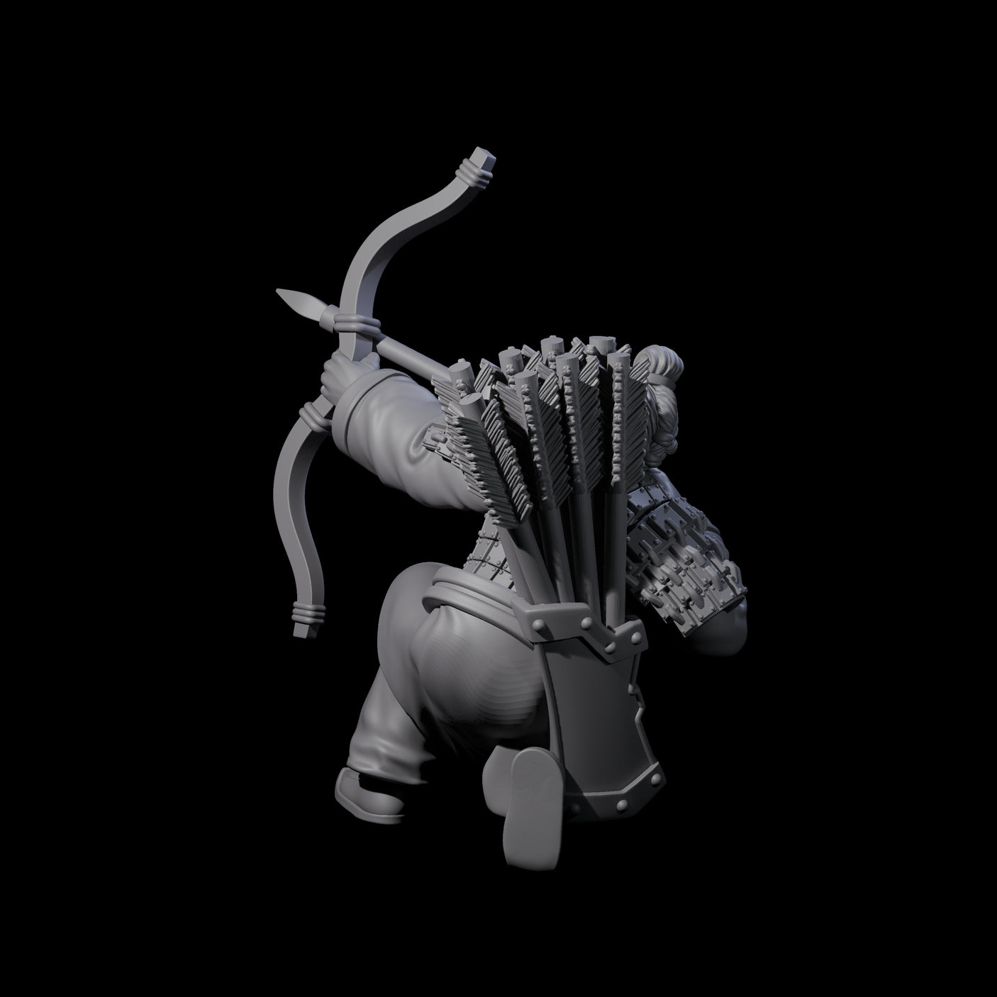 Chinese Dead Eye Terracotta Archer N Miniature for Dungeons and Dragons, Pathfinder or other TTRPGs