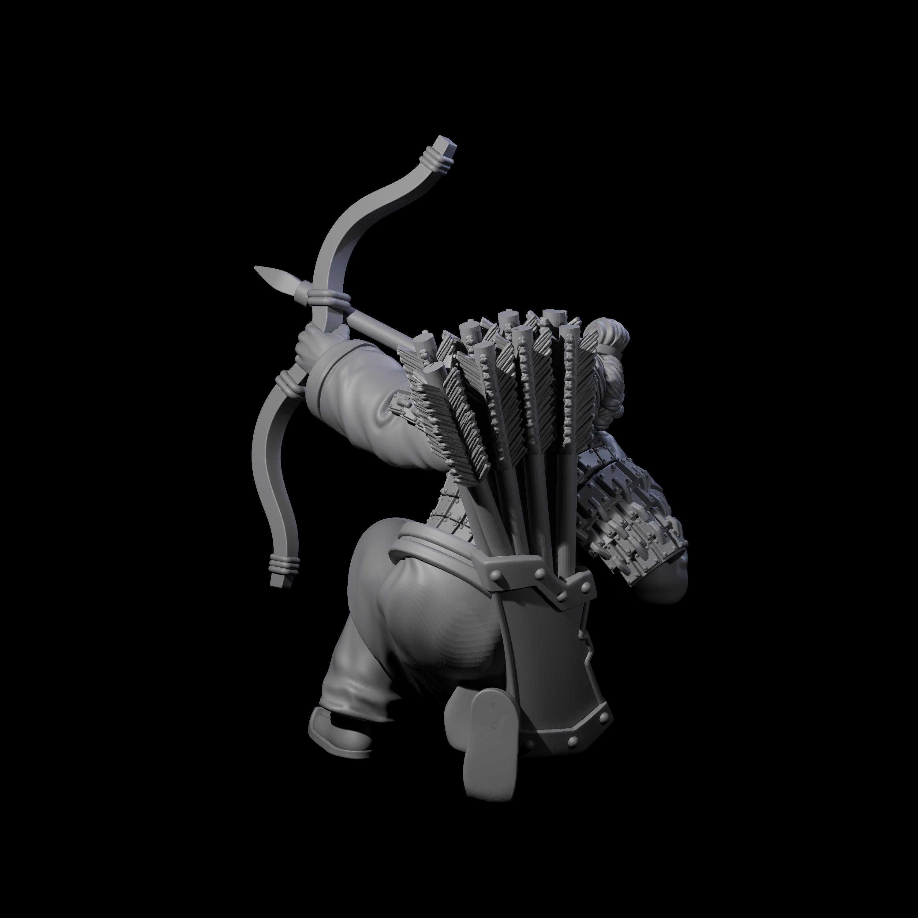 Chinese Dead Eye Terracotta Archer N Miniature for Dungeons and Dragons, Pathfinder or other TTRPGs